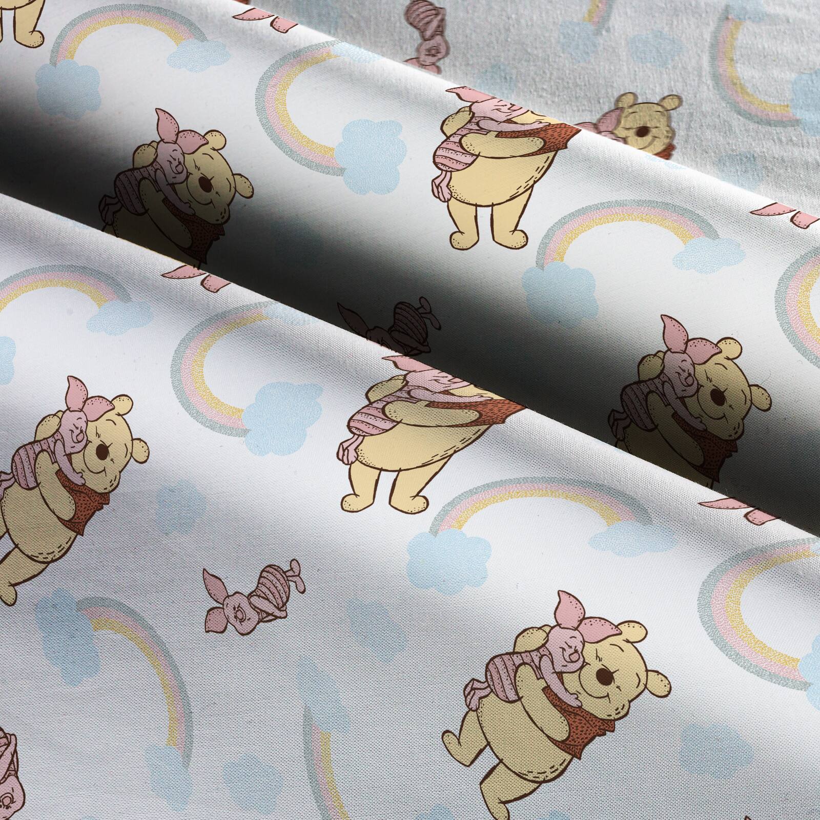 Disney® Pooh & Piglet Rainbow Cotton Fabric