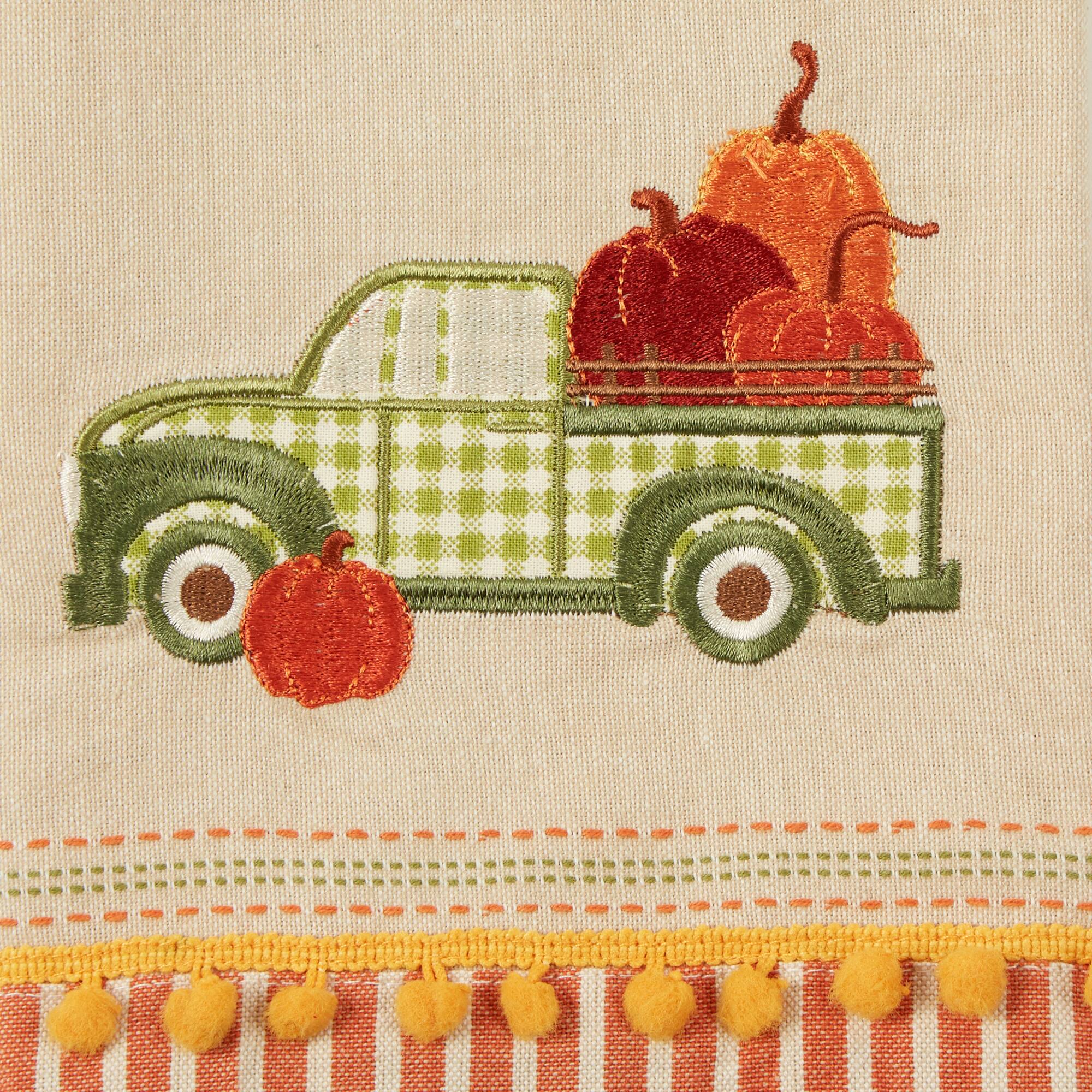 DII&#xAE; Pumpkin Patch Truck Dishtowel Set