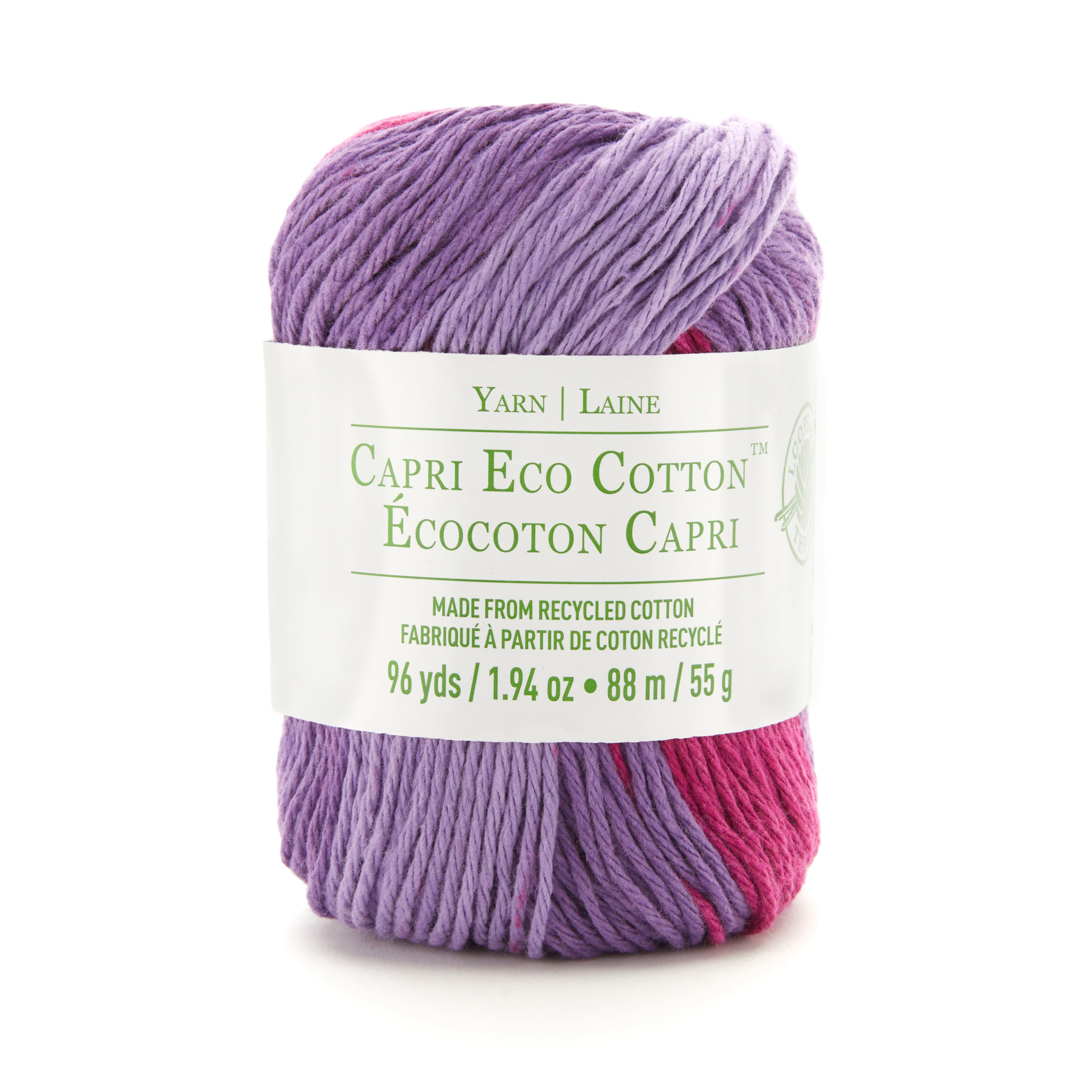 Capri Eco Cotton™ Stripe Yarn by Loops & Threads®