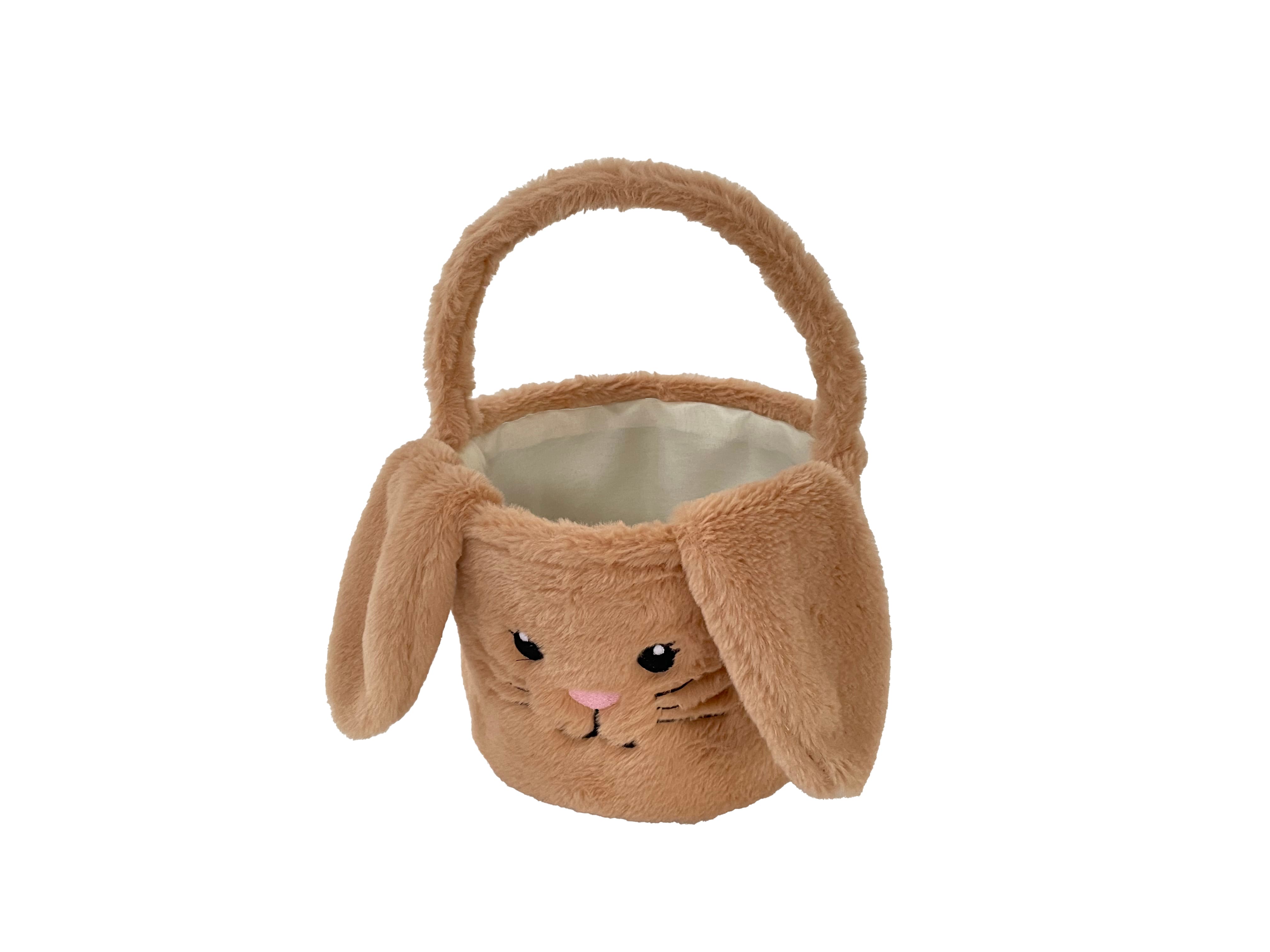 9.25" Faux Fur Bunny Easter Basket by Creatology™