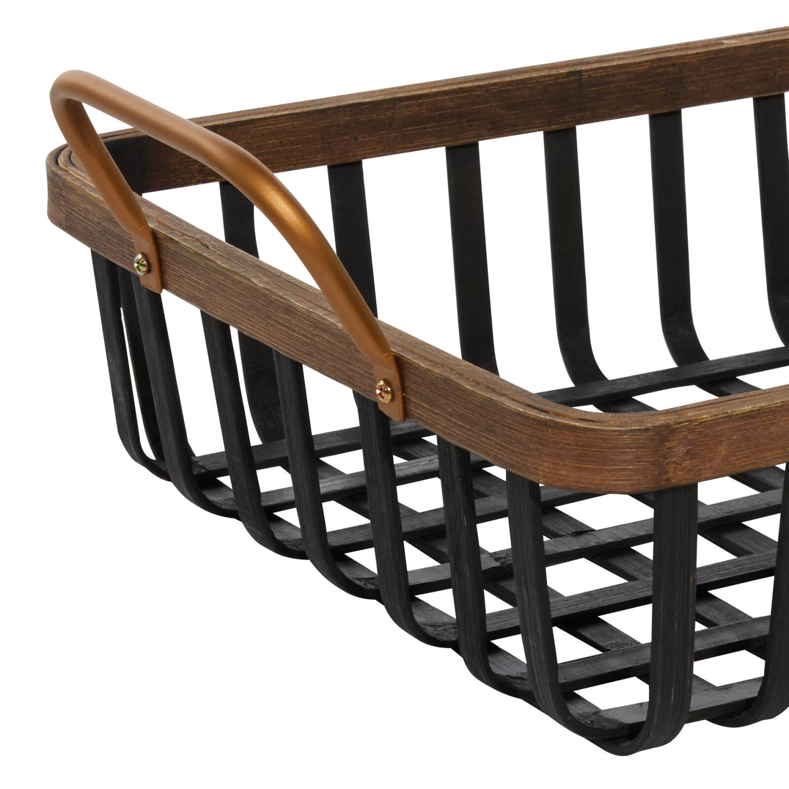 Black Wood Boho Style Tray Set