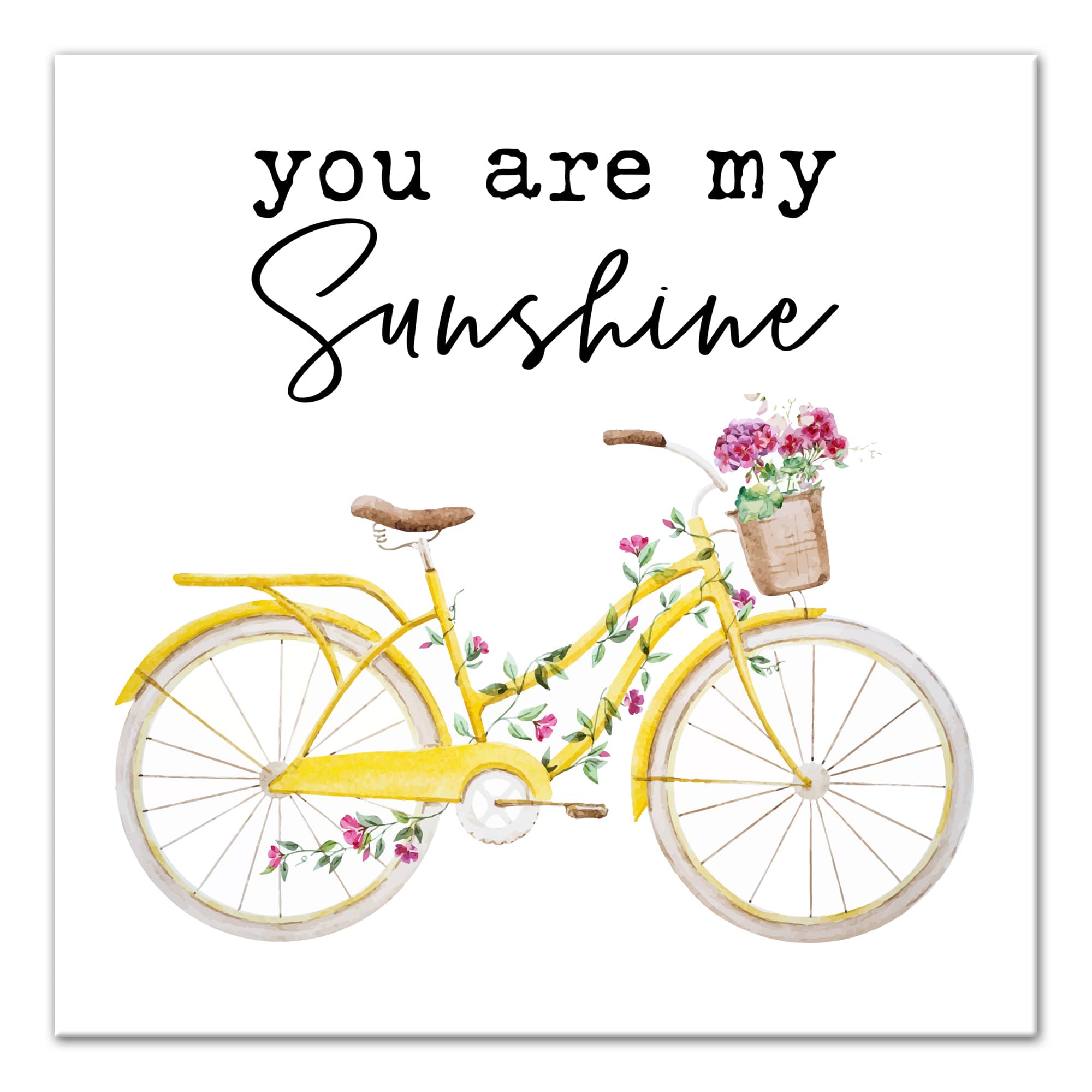 You are My Sunshine with Yellow Bike Canvas Art Michaels