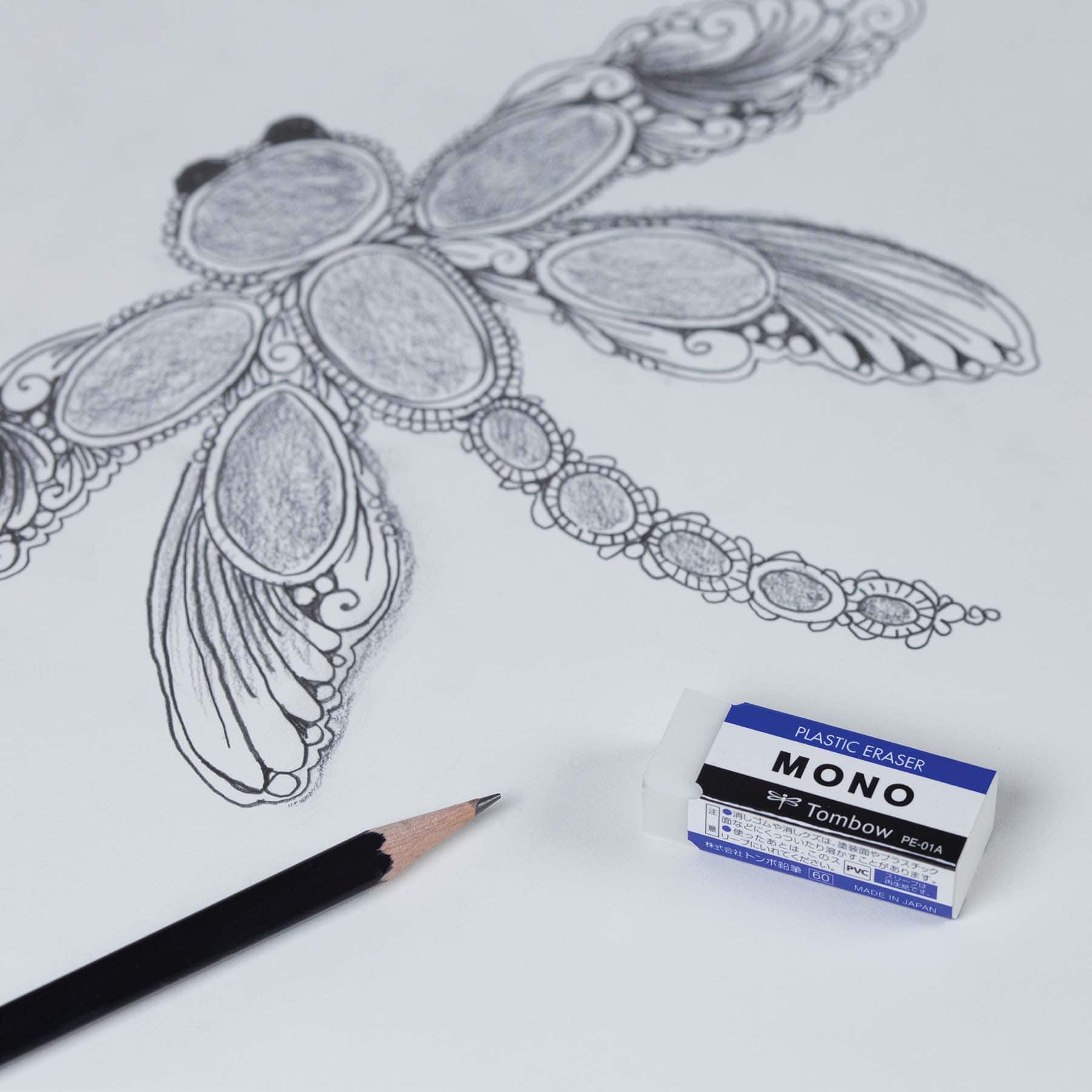 12 Packs: 3 ct. (36 total) Tombow Mono Medium White Erasers