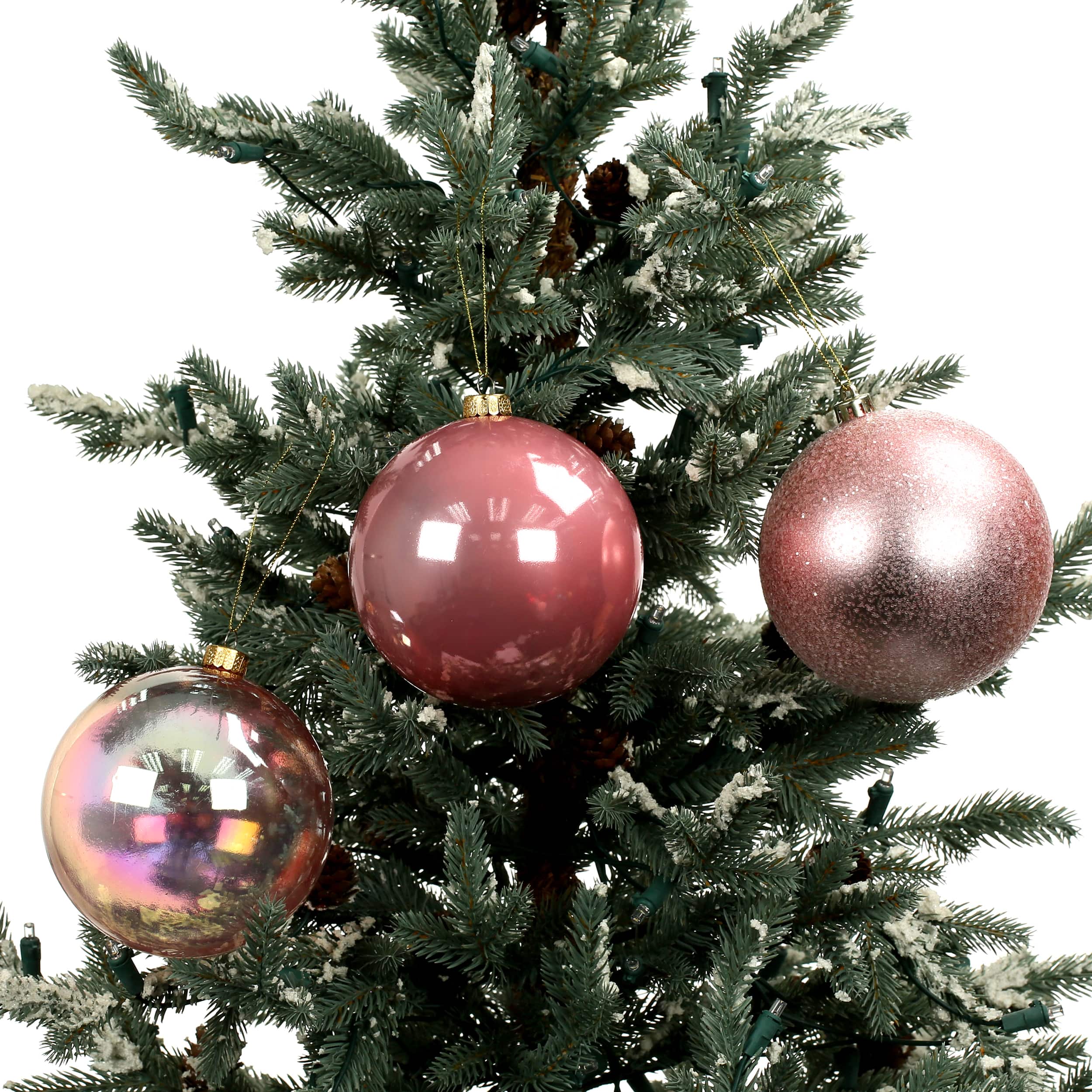 Assorted 4 Pack 4.7&#x22; Pink &#x26; Red Shatterproof Ball Ornaments, 1pc. by Ashland&#xAE;