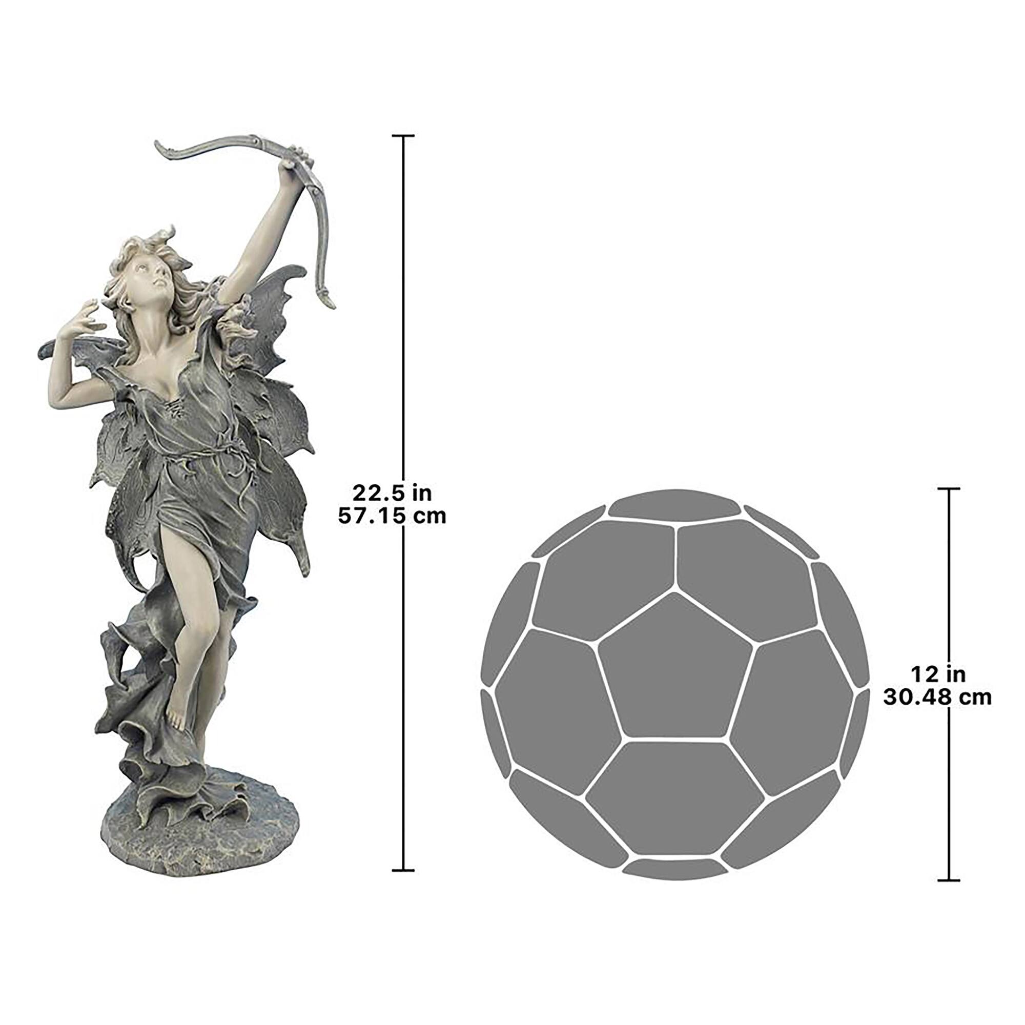 Design Toscano 22.5&#x22; Medium Rhiannon the Archer Garden Fairy Statue