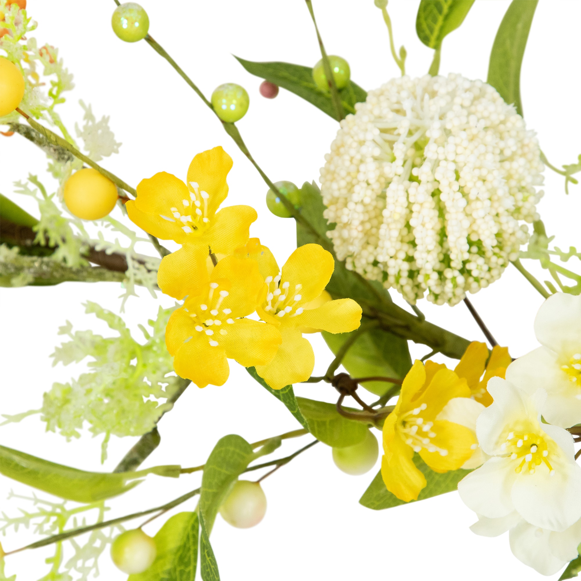 5ft. Yellow Berry &#x26; Thistle Floral Spring Garland