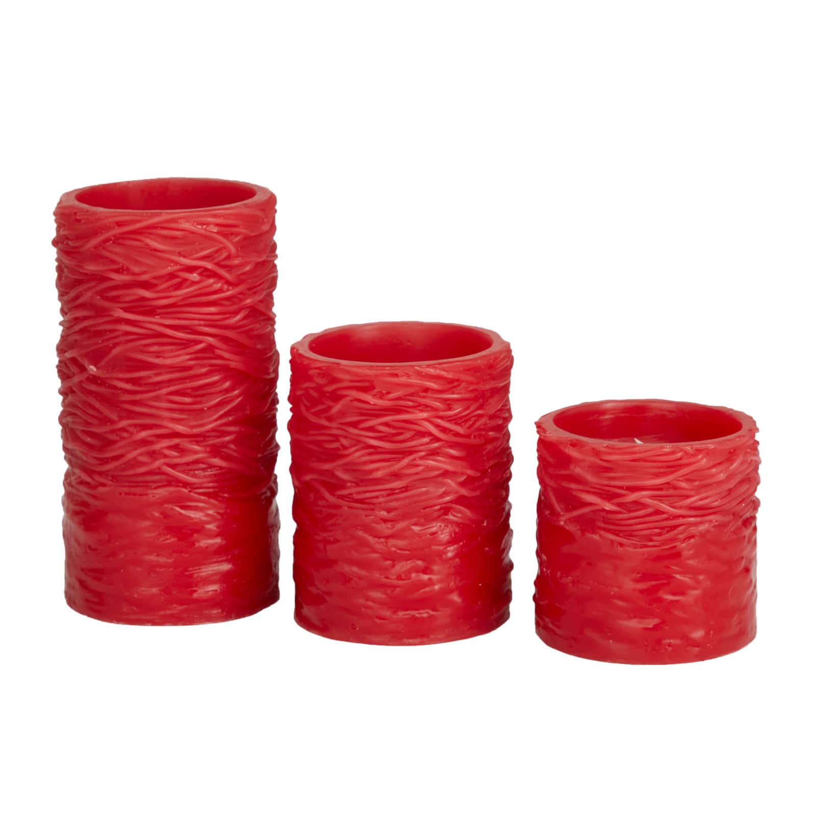 Red Coastal Flameless Candle Set