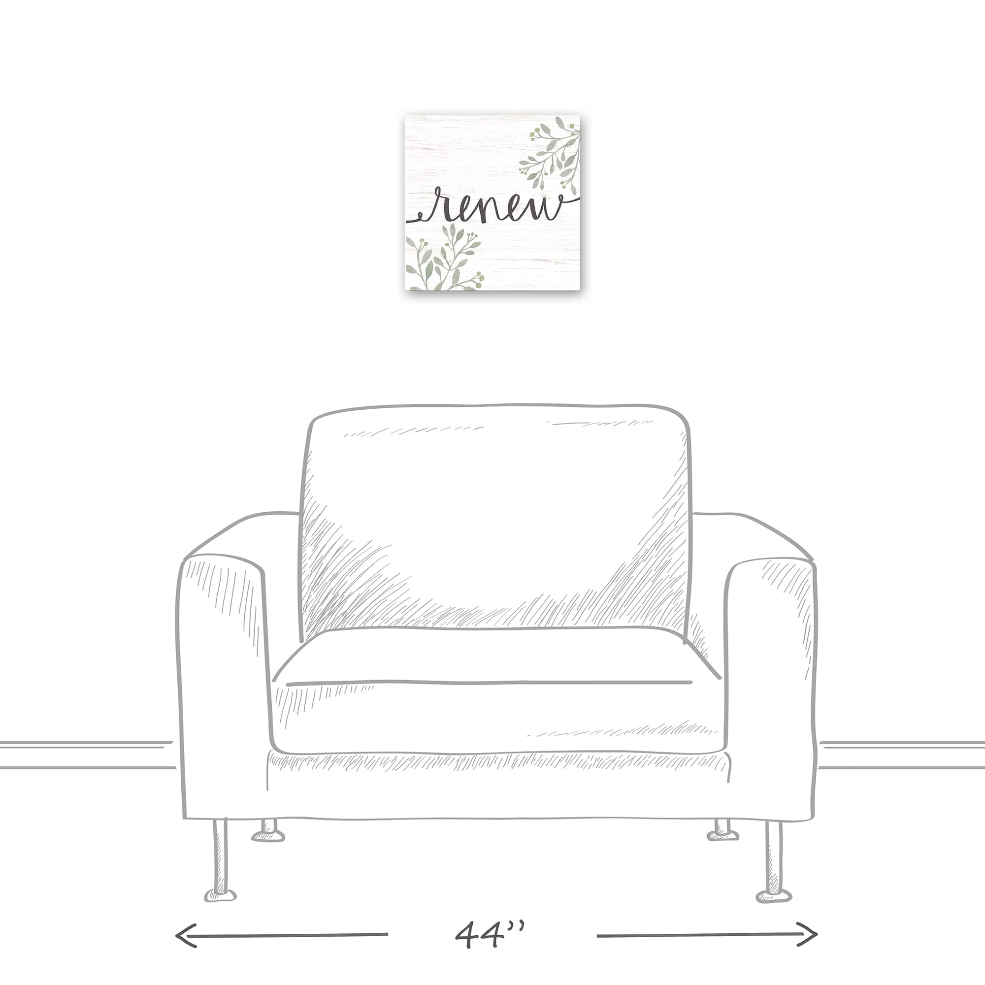 Renew Floral 12" x 12" Canvas Wall Art