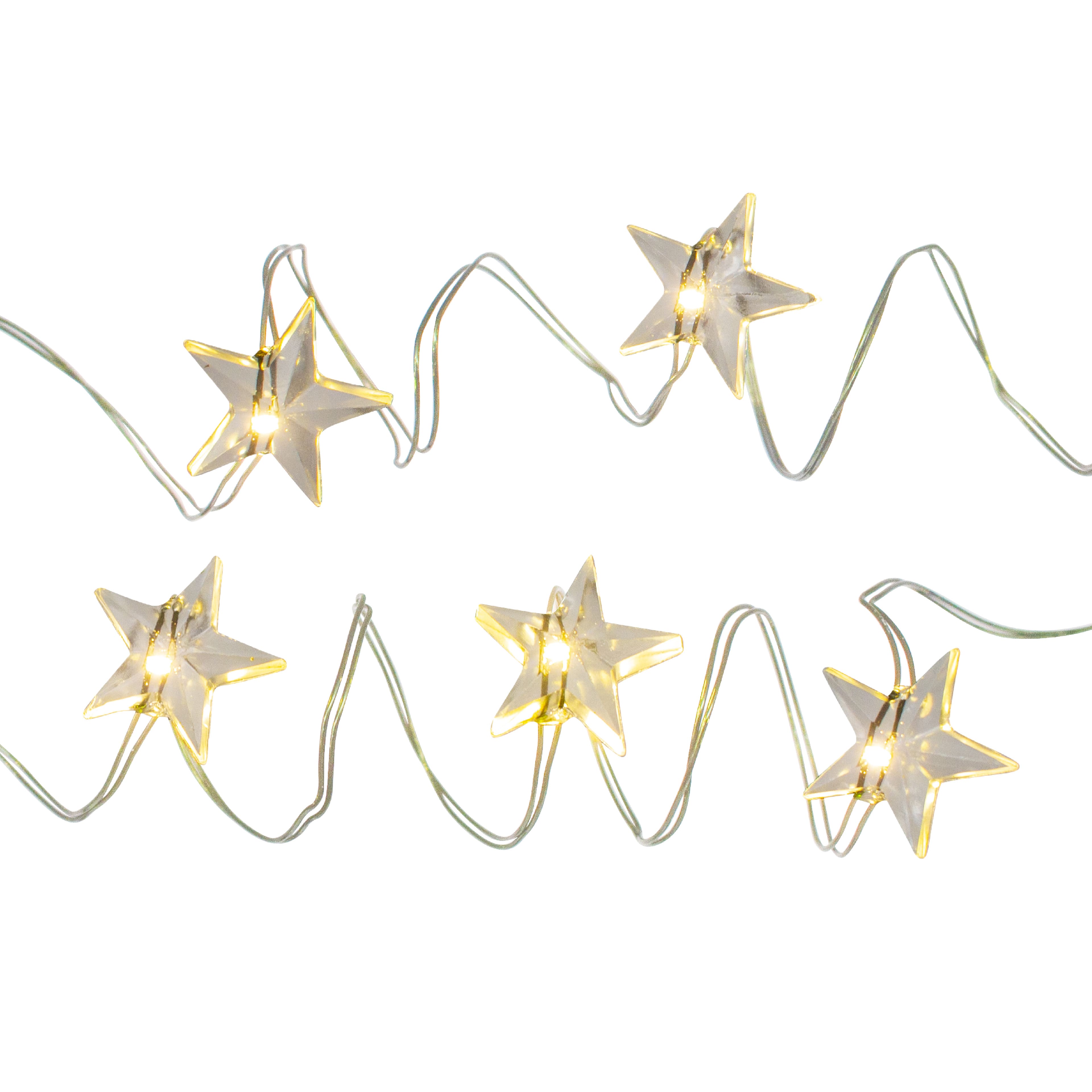 24ct. Warm White LED Star String Lights on Silver Wire by Ashland&#xAE;