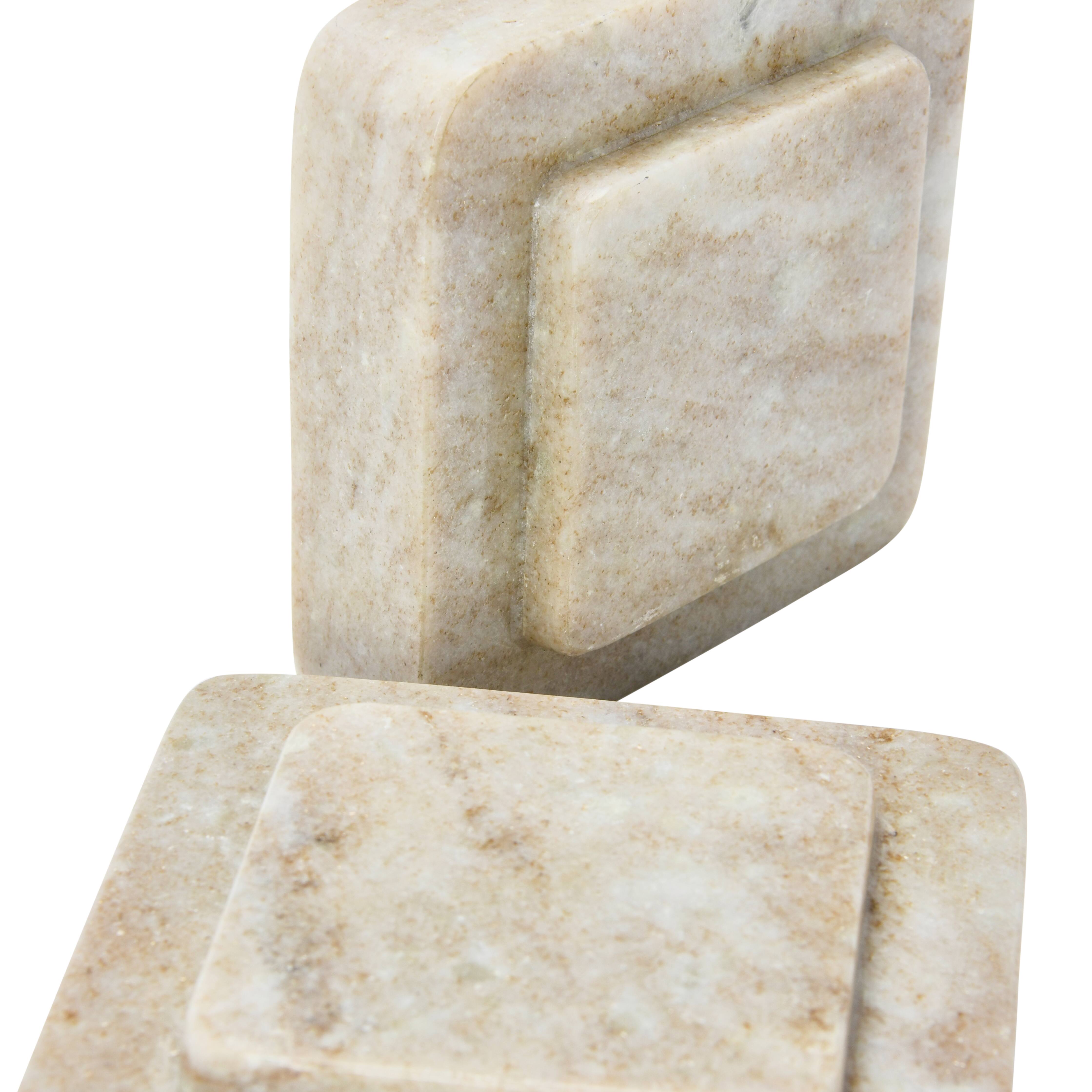 Hello Honey&#xAE; Square Marble Bookends Set