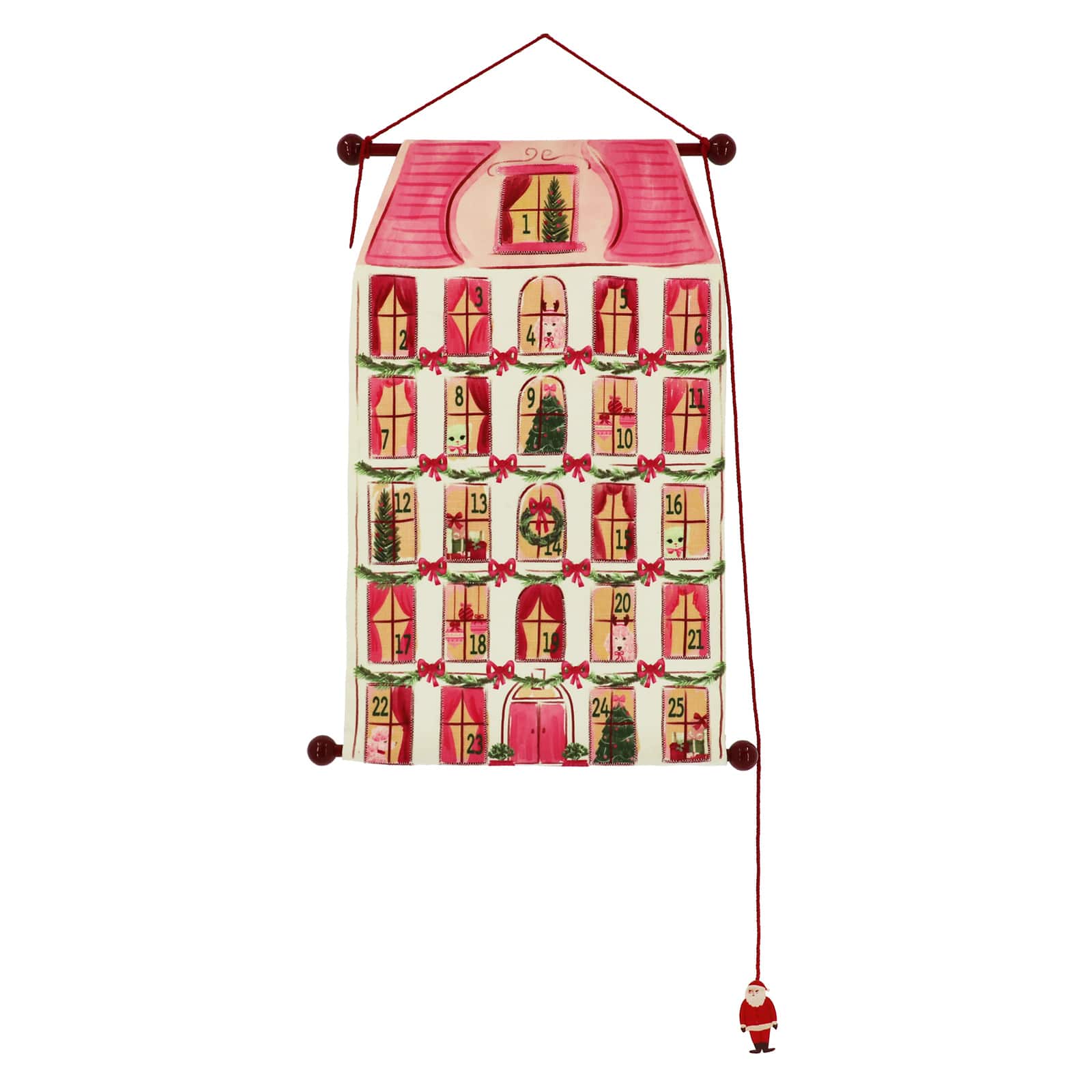 19&#x22; House Christmas Fabric Countdown Wall D&#xE9;cor by Ashland&#xAE;