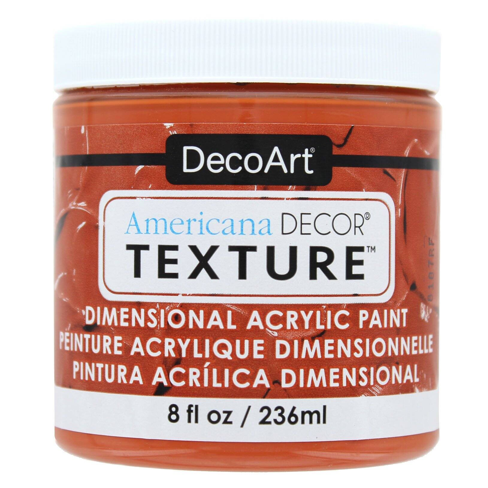 DecoArt Americana Decor Texture Dimensional Acrylic Paint, 8 oz By Deco Art in Burnt Orange - D615102S - Art and Craft Paint Buy the DecoArt Americana Decor Texture Dimensiona sku D615102S