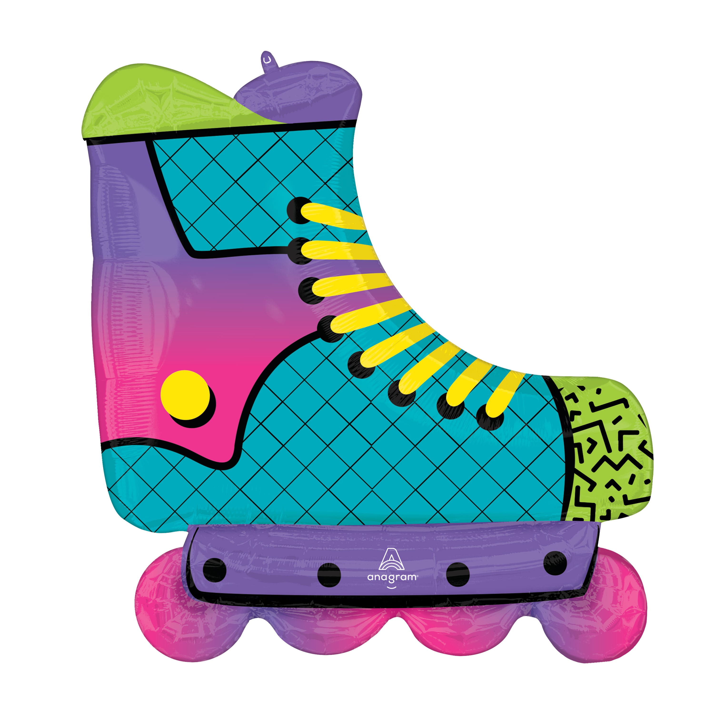 SuperShape&#xAE; 27&#x22; 90s Party Inline Skate Foil Balloon