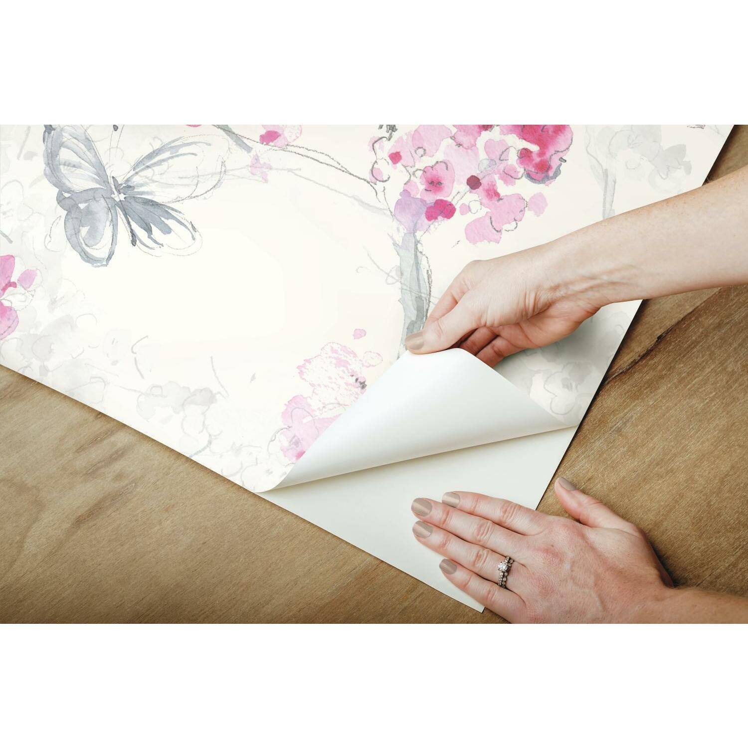 RoomMates Cherry Blossoms Peel &#x26; Stick Wallpaper