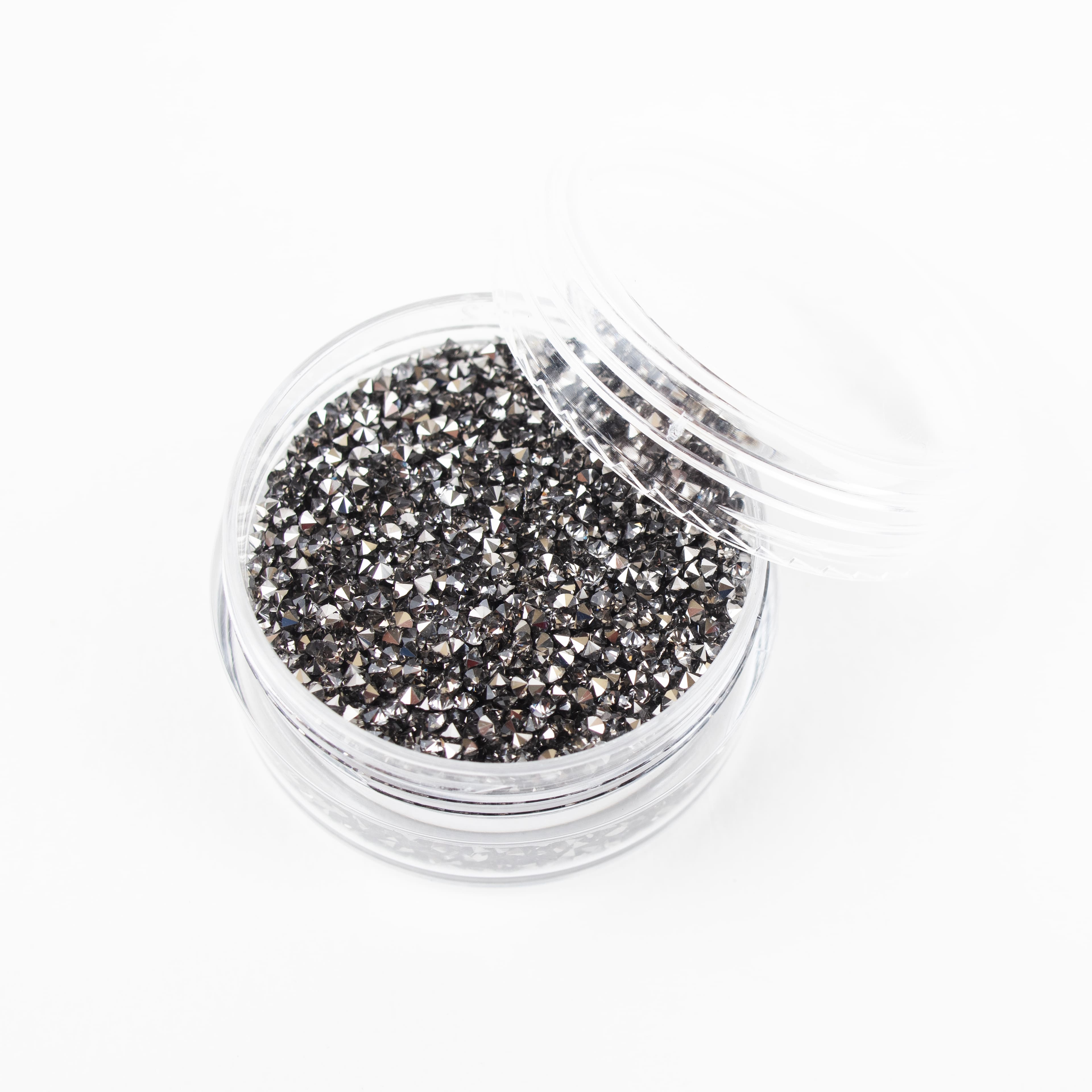 12 Pack: 1.2mm Glass Micro Rhinestones by Bead Landing&#x2122;, 0.7oz.