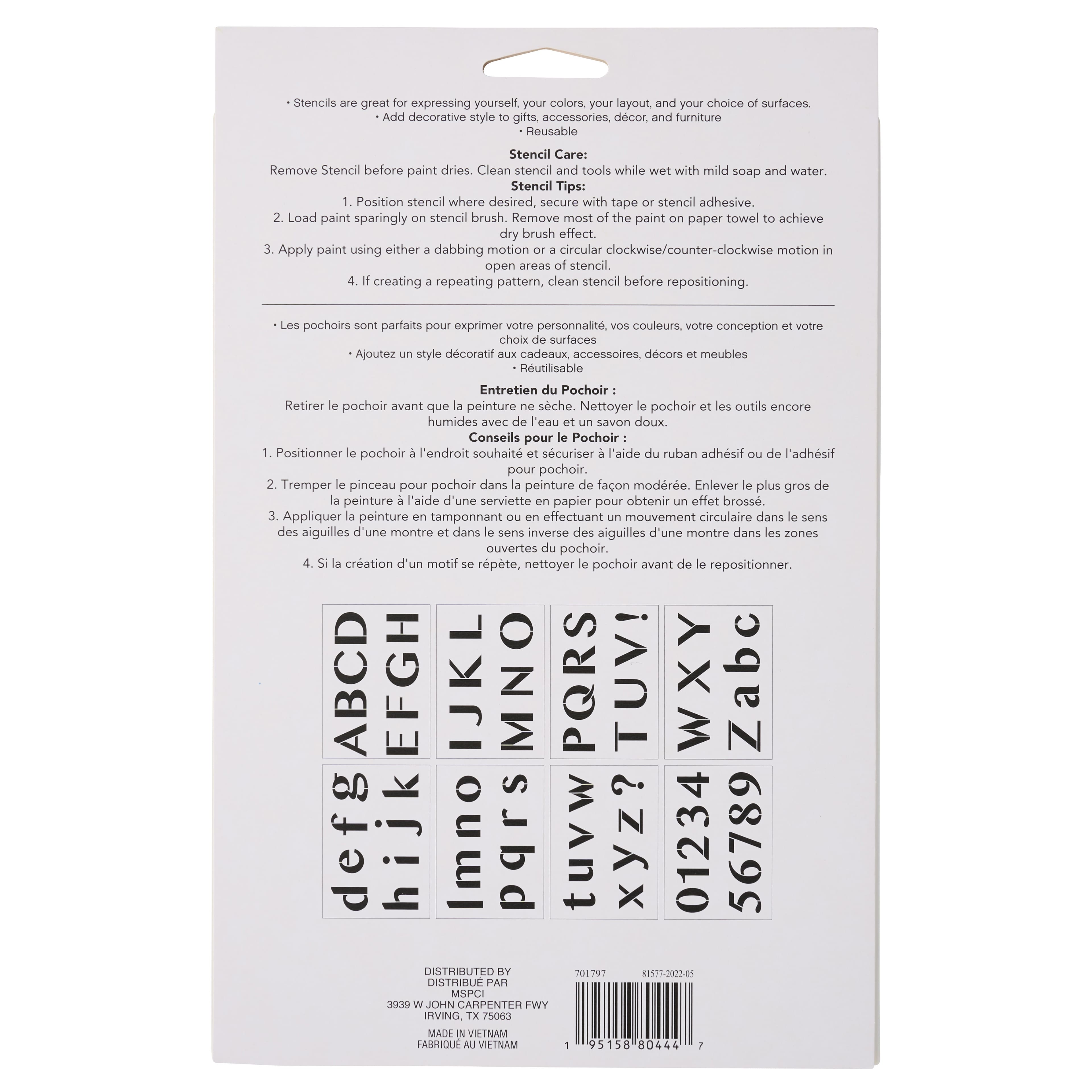 2" Modern Sans Serif Alphabet Stencils by Craft Smart®