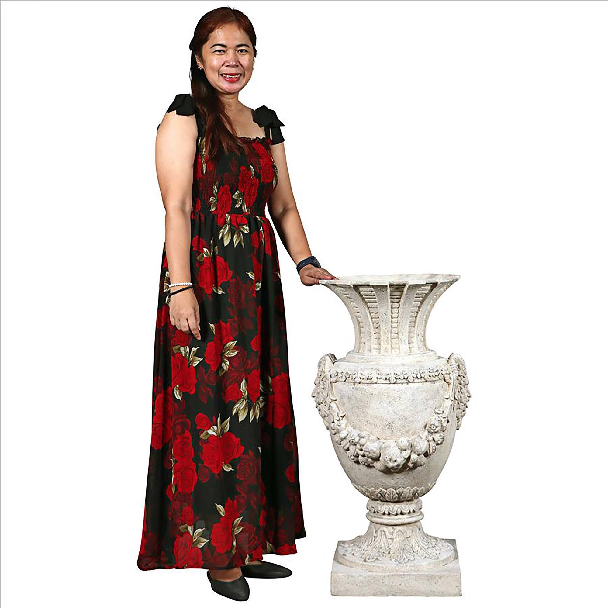 Design Toscano 34.5" The Greek Pan of Olympus Architectural Garden Urn