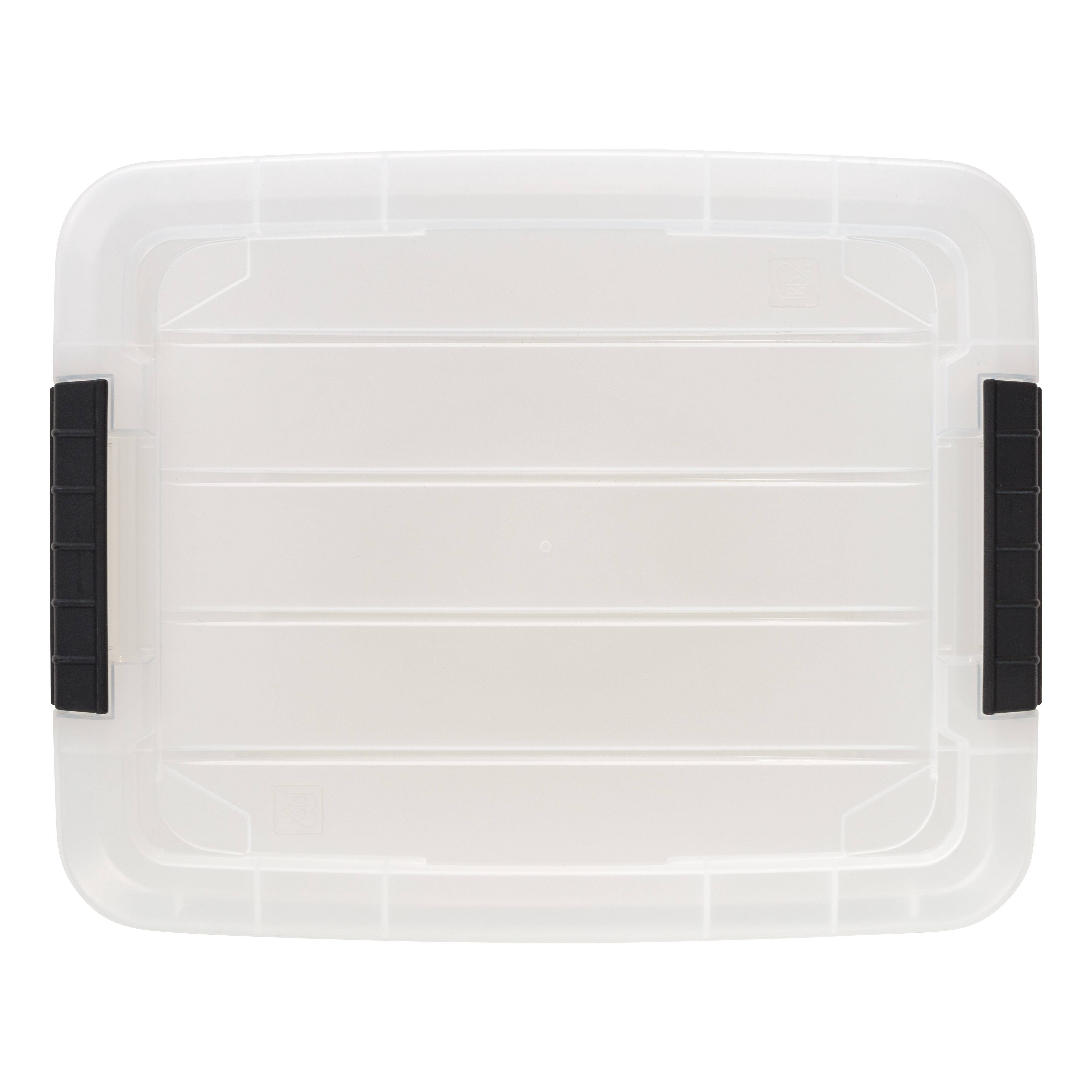 IRIS&#xAE; 20.5qt. Buckled Clear Boxes with Clear Buckle Lids, 6ct.