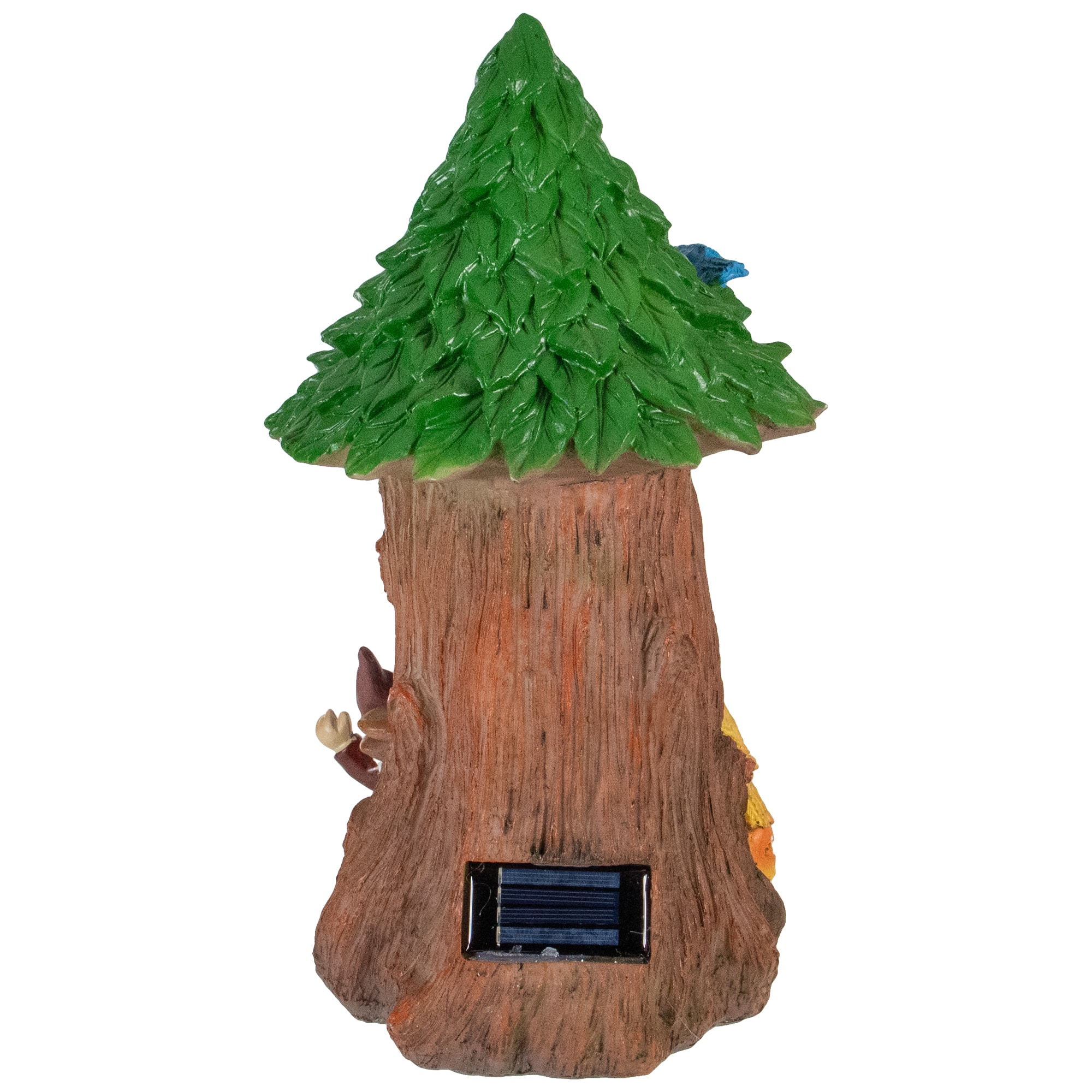 14" Solar Lighted Welcome Gnome Tree House Outdoor Garden Statue
