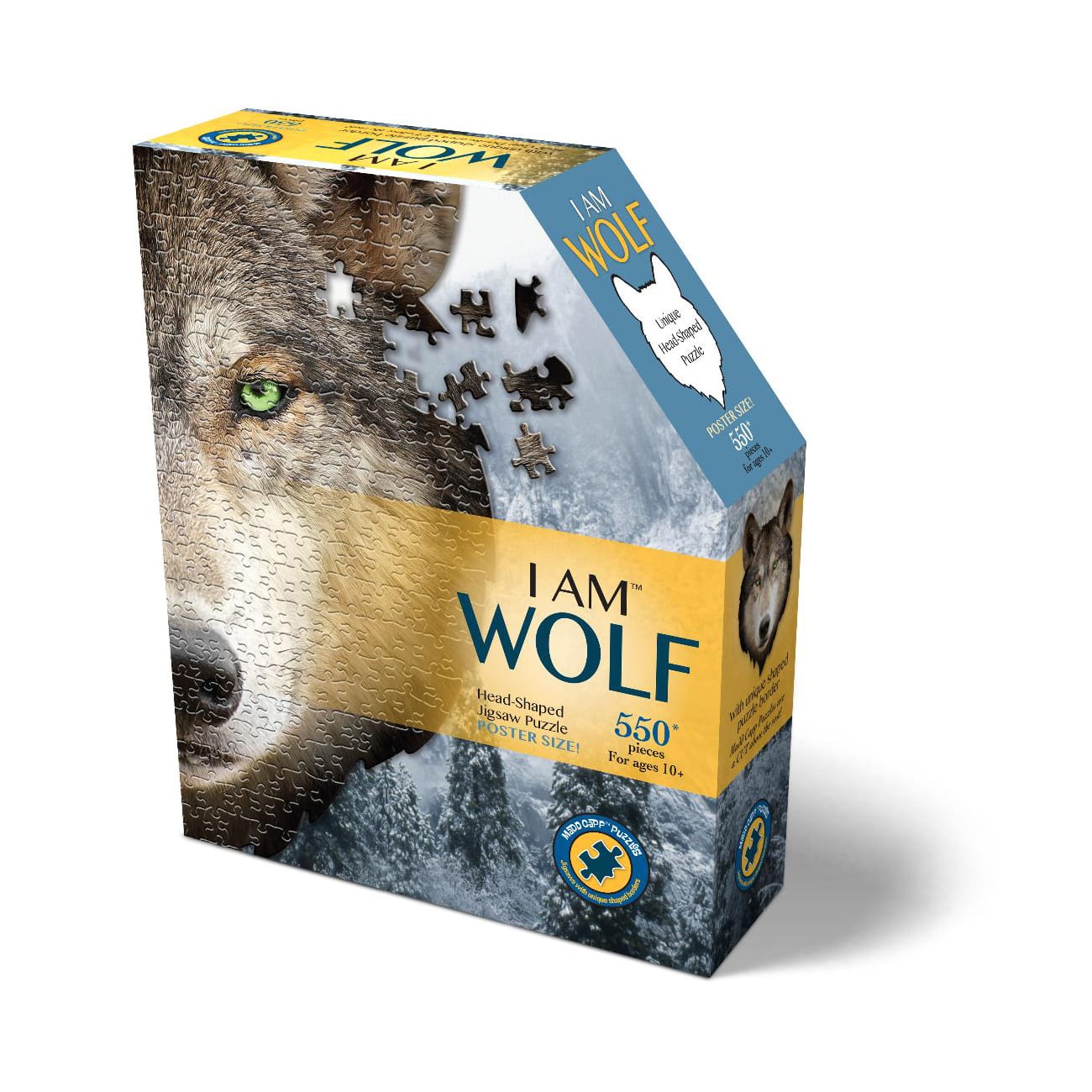 Madd Capp™ I Am™ Wolf Head-Shaped 550 Piece Jigsaw Puzzle