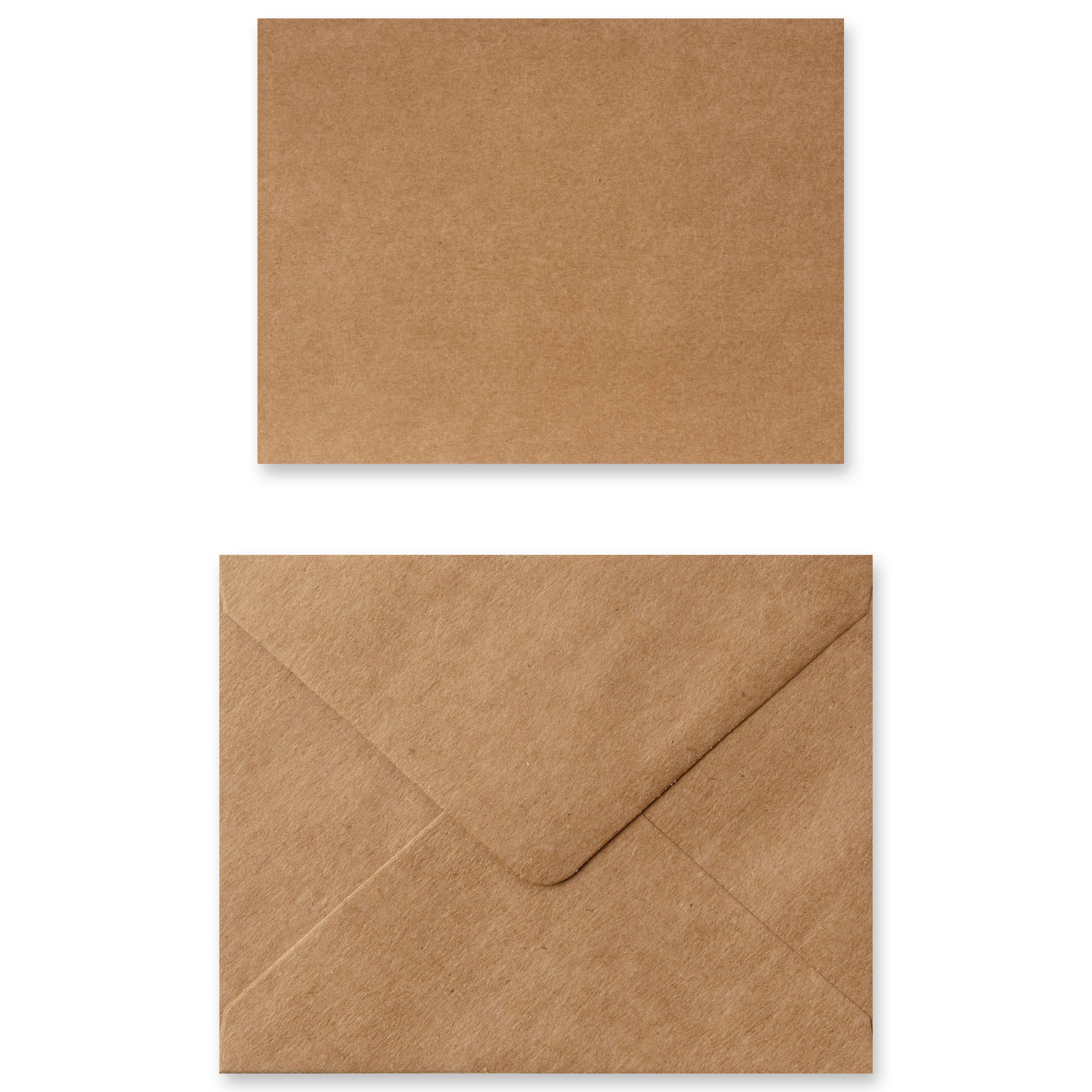 50 Sets of Kraft Flat Cards &#x26; Envelopes by Recollections&#x2122;, 4.25&#x22; x 5.5&#x22;