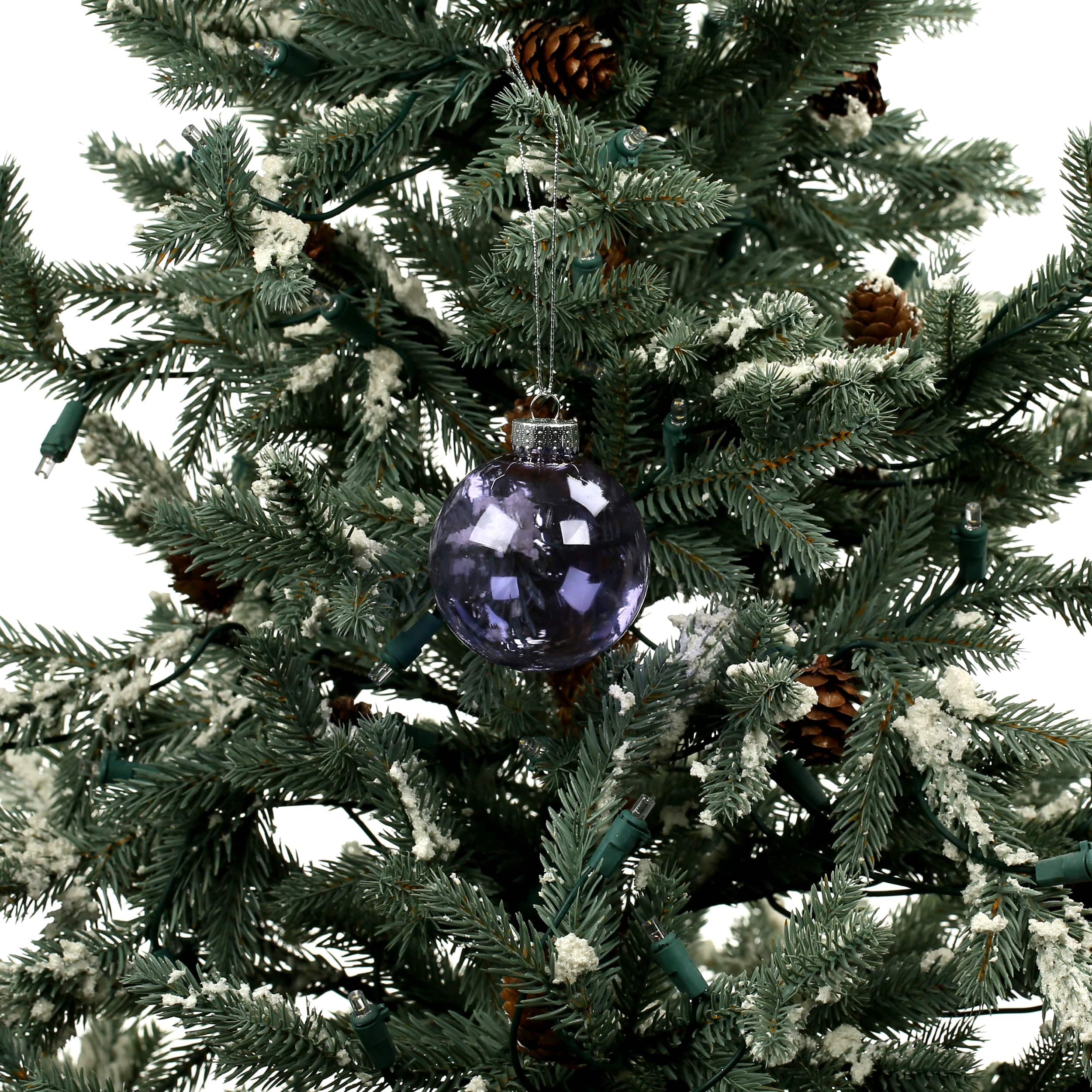 6 Pack 2.5&#x22; Translucent Lilac Glass Ball Ornaments by Ashland&#xAE;