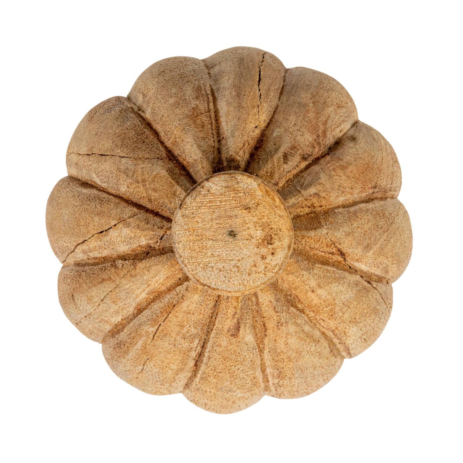 Hello Honey&#xAE; Bleached Natural Hand-Carved Mango Wood Finial Set