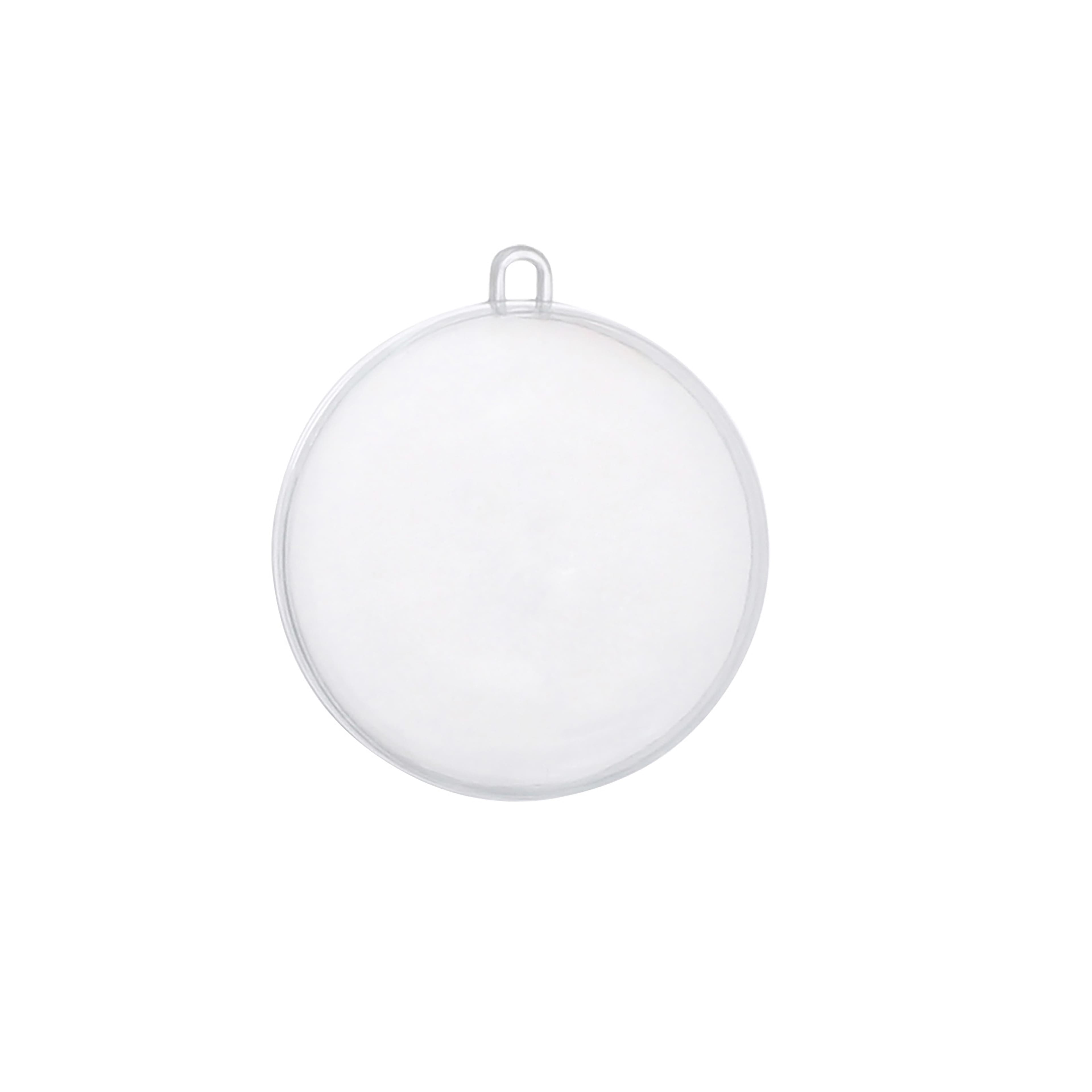 3.5&#x22; DIY Clear Plastic Snap Ball Ornaments, 12ct. by Make Market&#xAE;