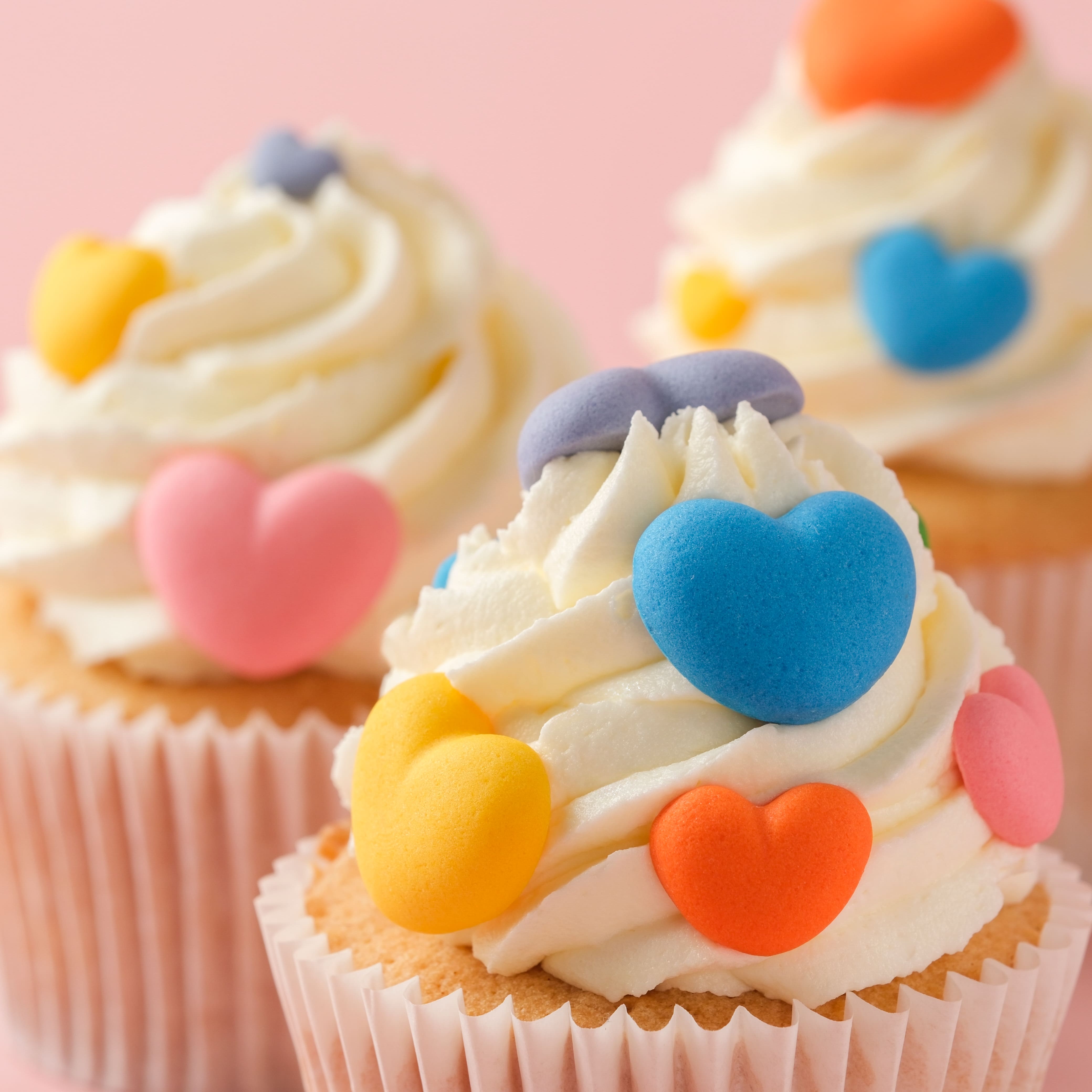PME Cake Sweet Street&#xAE; Rainbow Hearts Icing Decorations