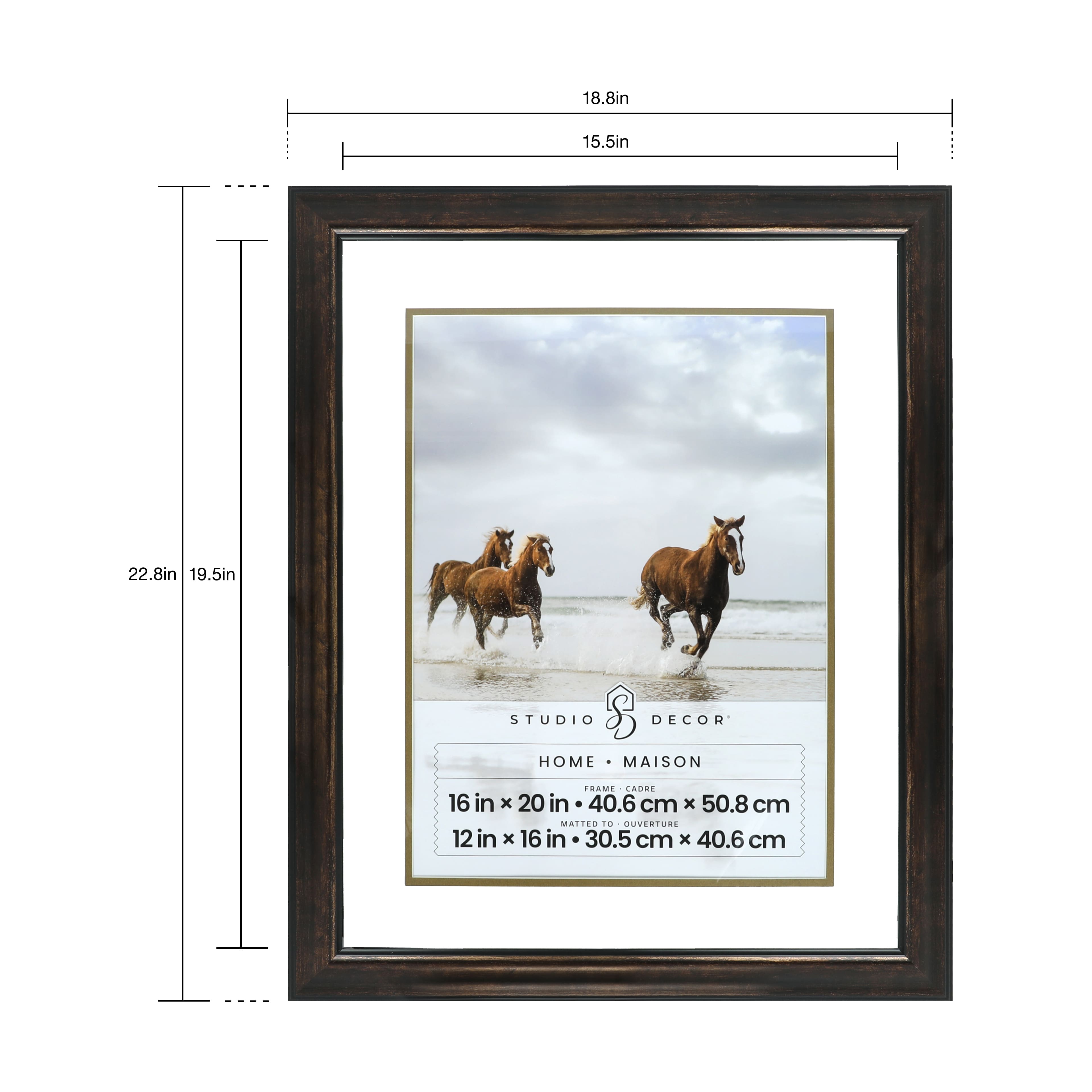 Home Bronze Frame with Mat by Studio D&#xE9;cor&#xAE;