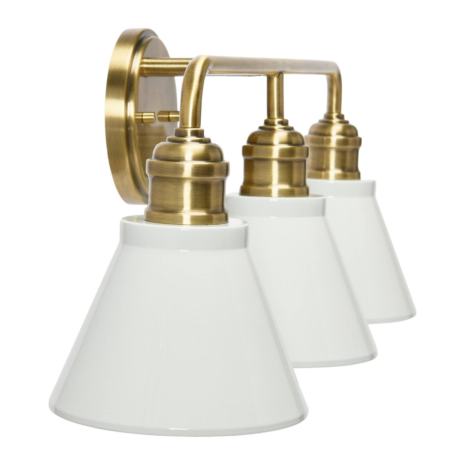Hello Honey&#xAE; Robert Stevenson Lighting Josie Metal 3-Light Vanity with Shades