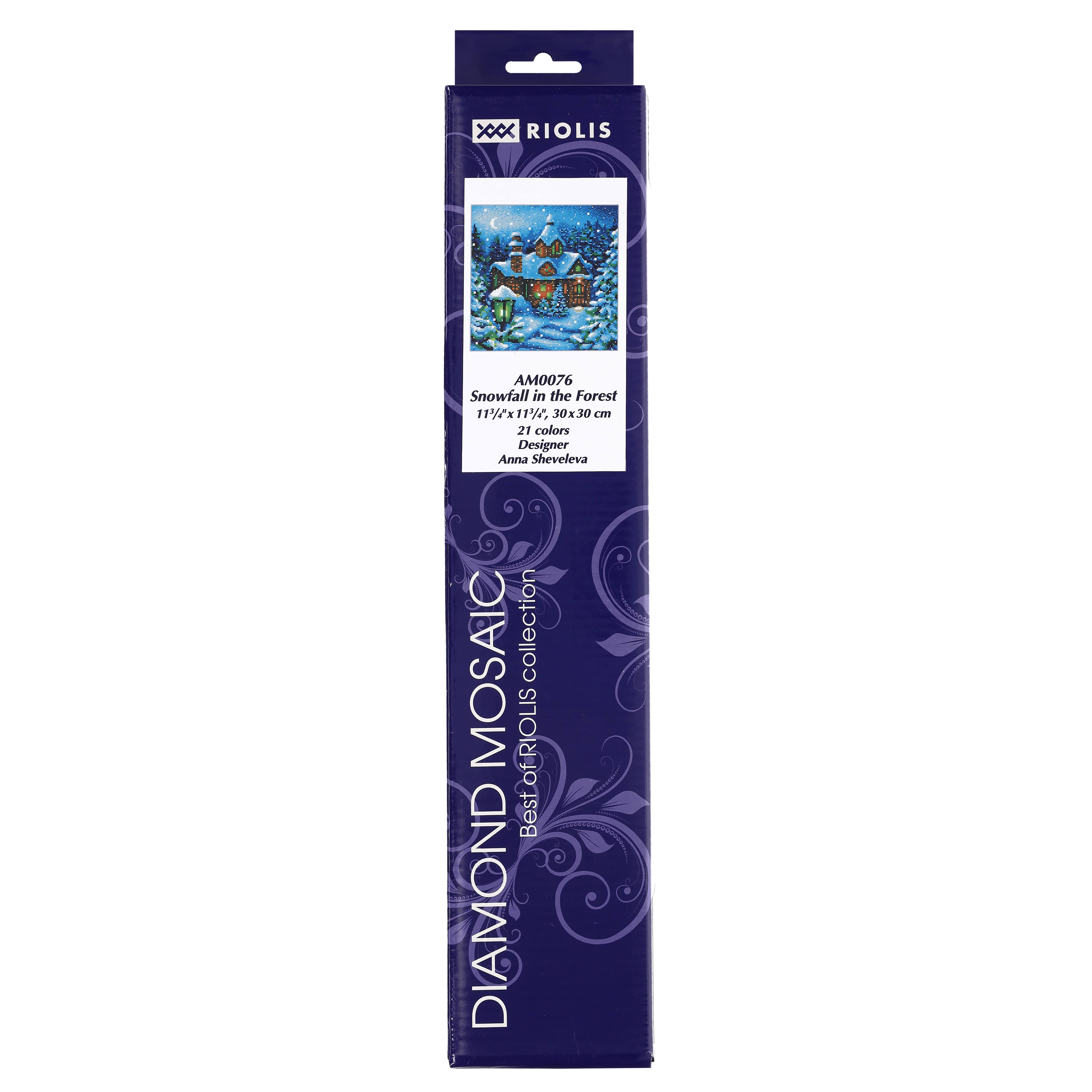 RIOLIS Snowfall Forest Diamond Mosaic Kit, Square Diamonds