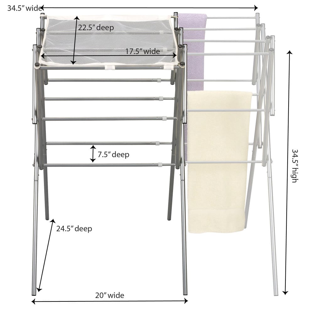 Household Essentials 35&#x22; Extendable Metal Drying Rack