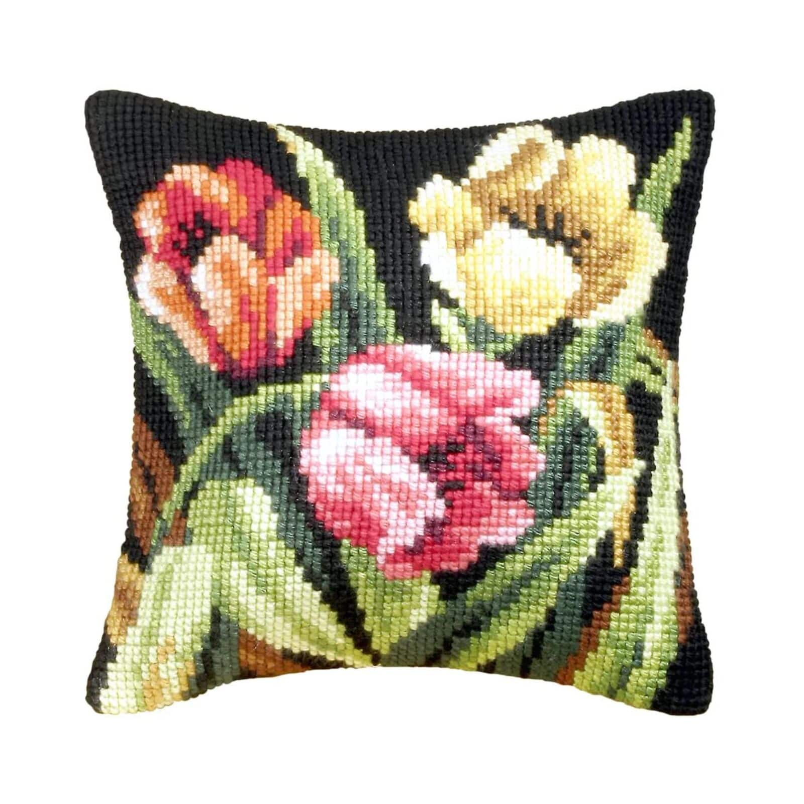 Orchidea Cushion Cross Stitch Kit Tumbling Tulips Michaels