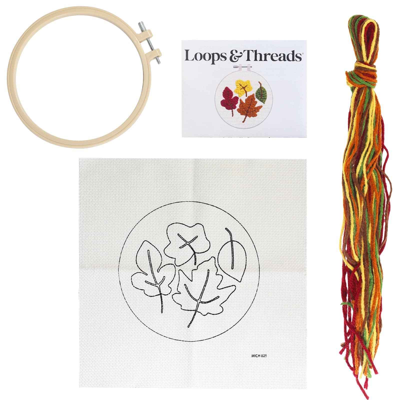 Loops & Threads Leaf Punch Needle Kit - 3.5 x 3.5 in