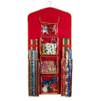 Simplify 8 Compartment Hanging Holiday Gift Wrap Organizer | Michaels