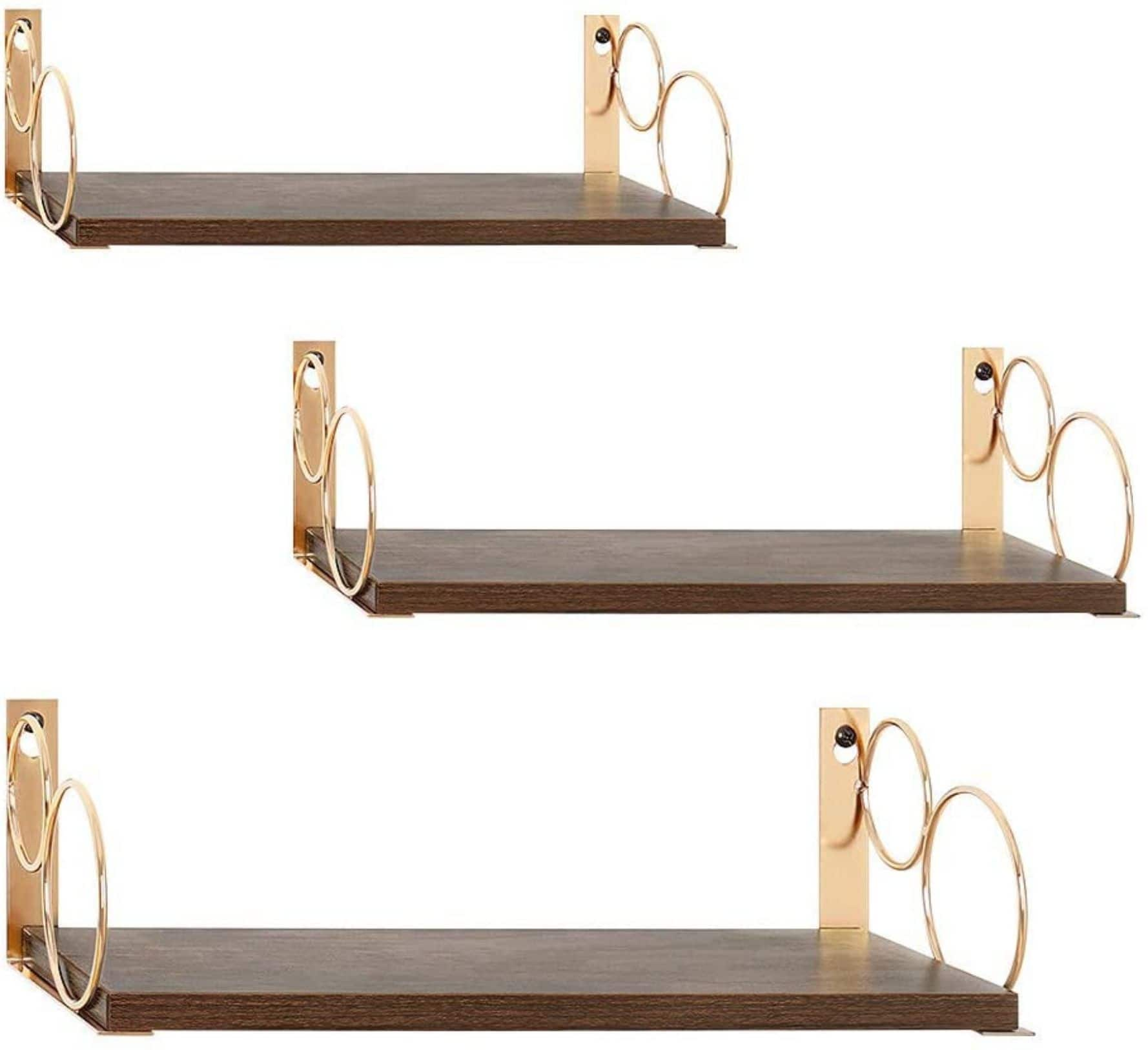 Brown Floating Shelves Set