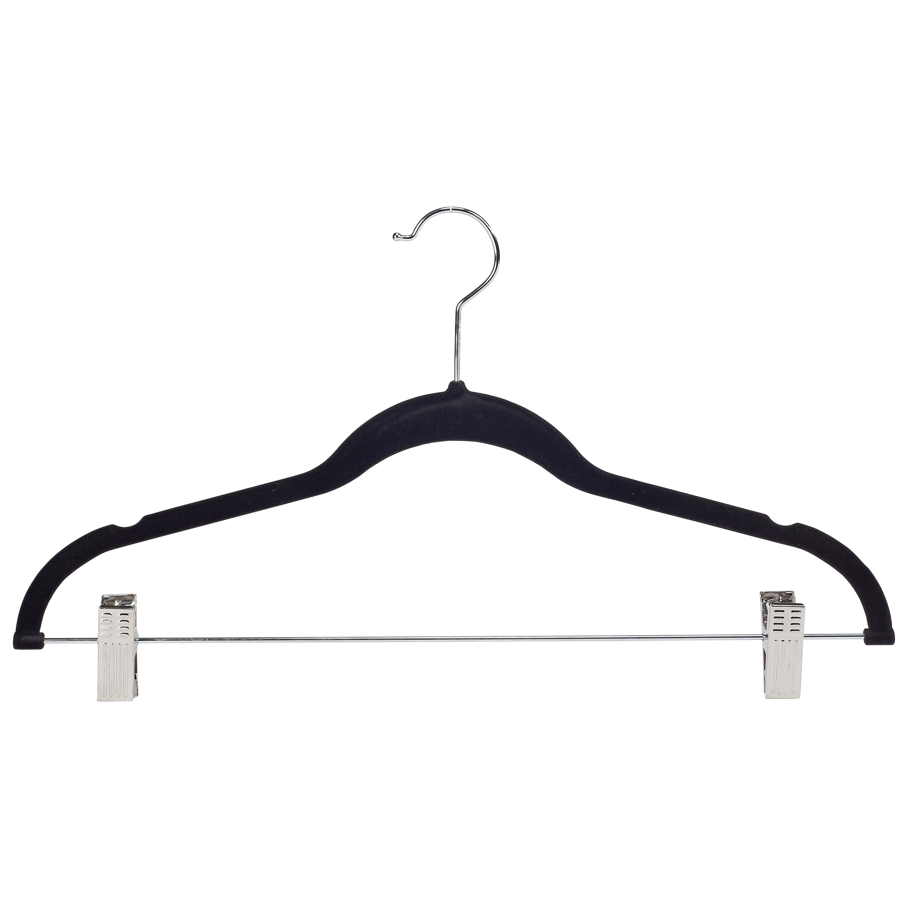 Simplify Slim Velvet Hangers with Clips, 6ct.