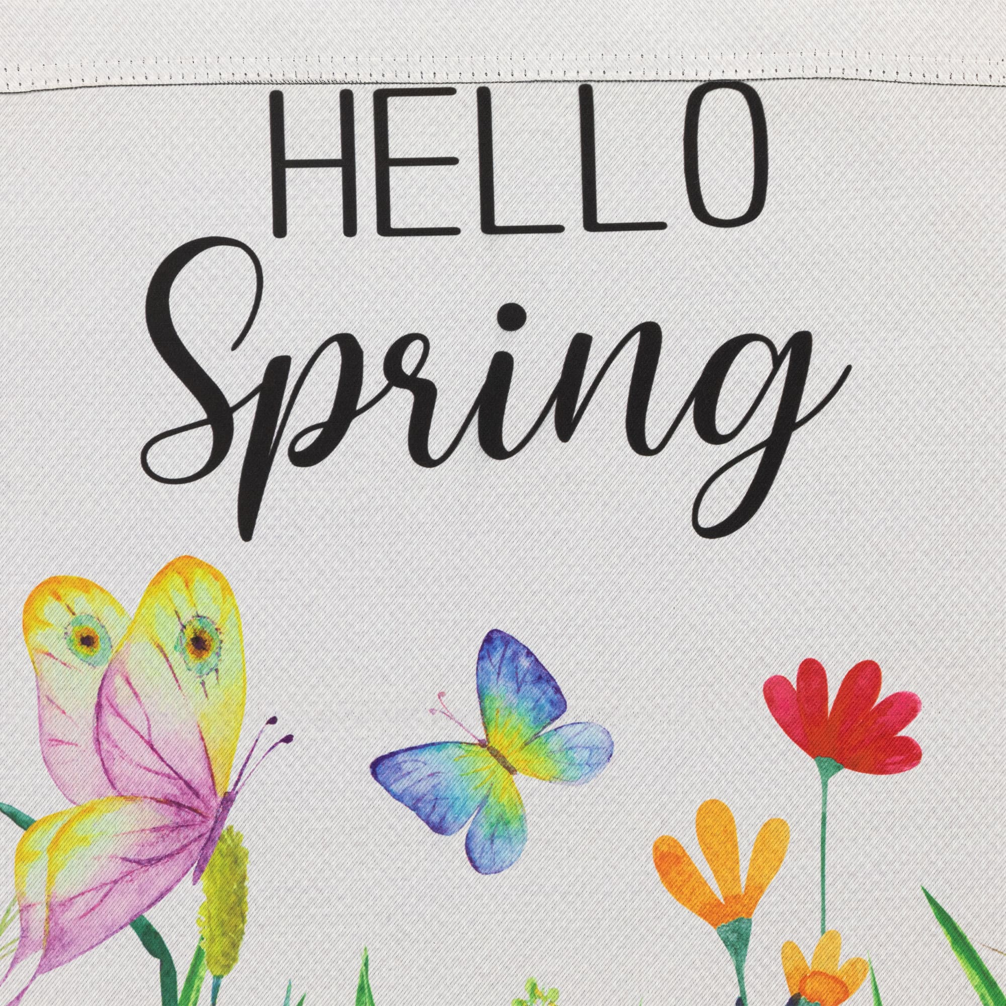 Hello Spring Butterflies &#x26; Flowers Outdoor Garden Flag