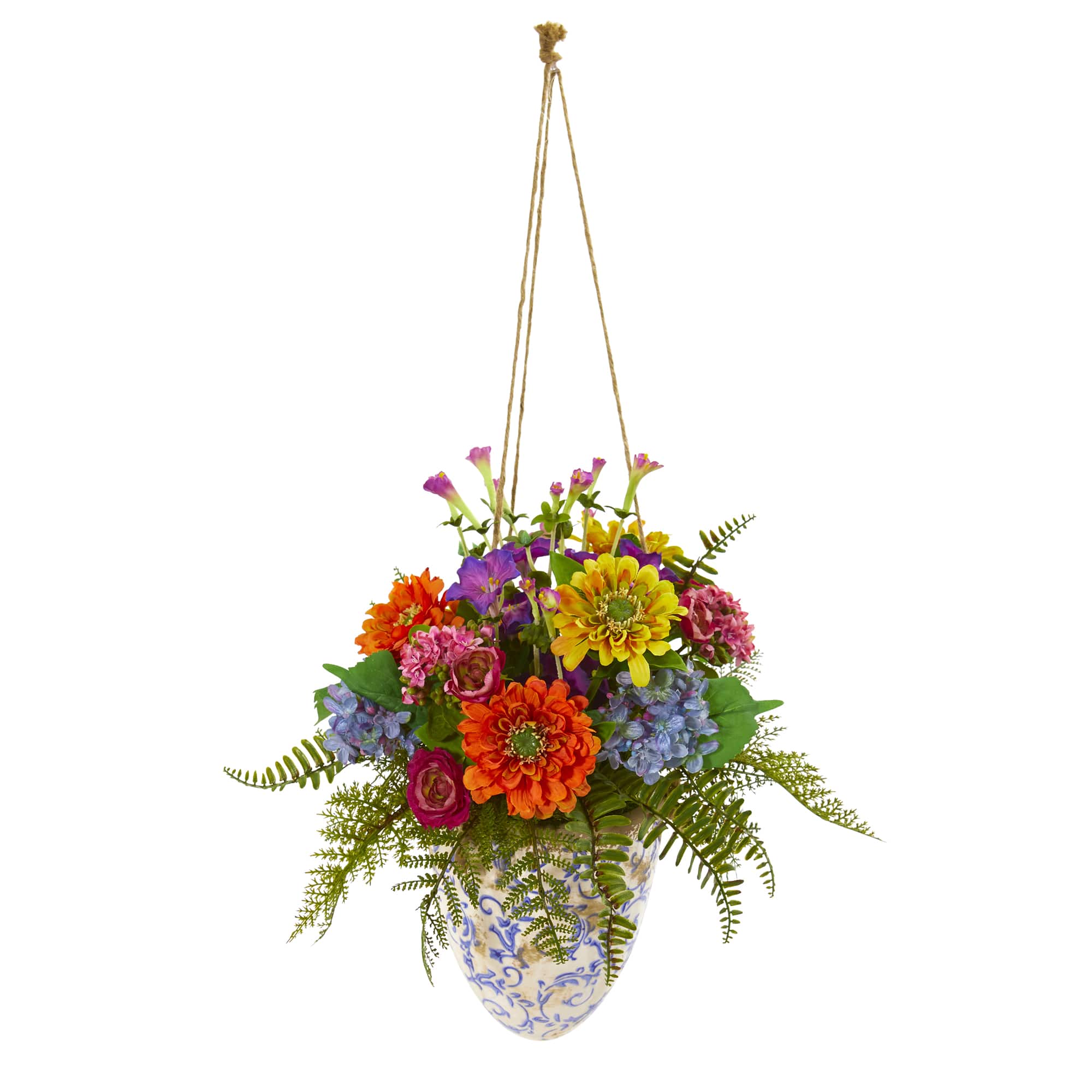 2.5ft. Mixed Flowers Arrangement in Hanging Vase