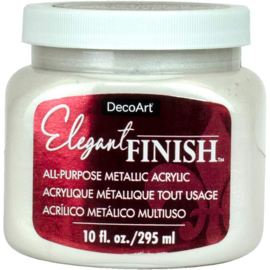DecoArt Elegant Finish Metallic Paint, 10 oz By Deco Art in White Pear Greenl