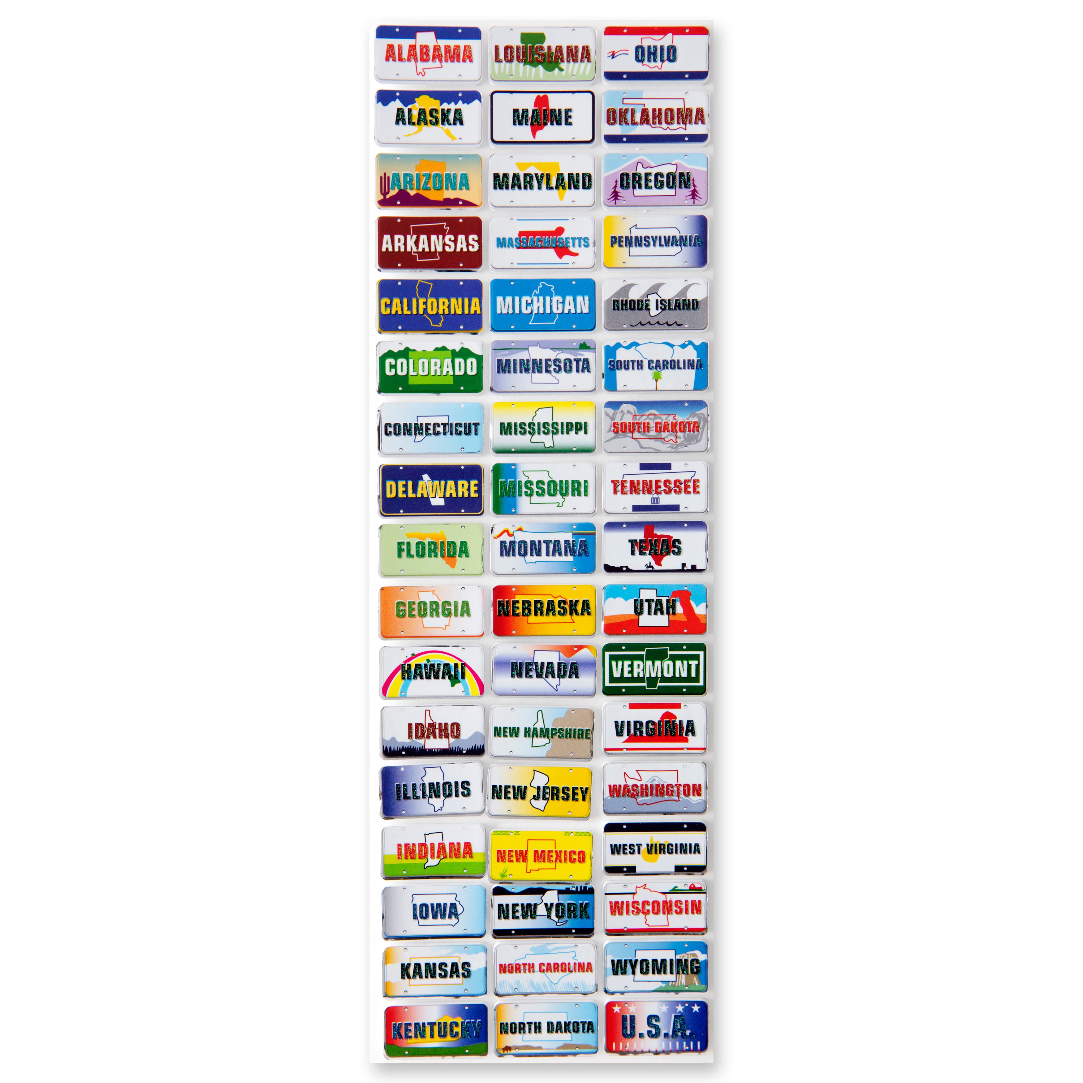 12 Packs: 51 ct. (612 total) Dimensional License Plate Stickers by Recollections™