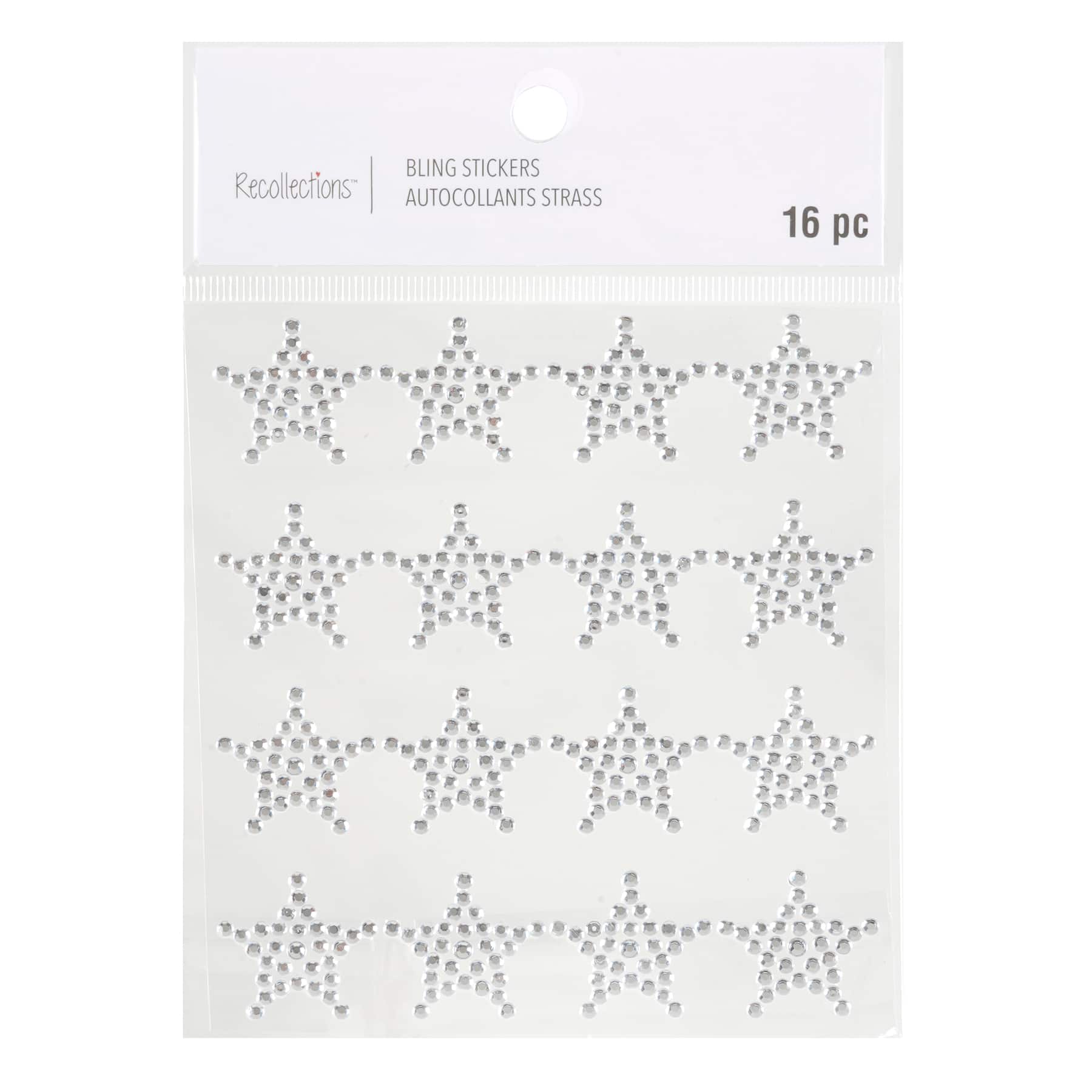 12 Packs: 16 ct. (192 total) Clear Star Bling Stickers by Recollections™