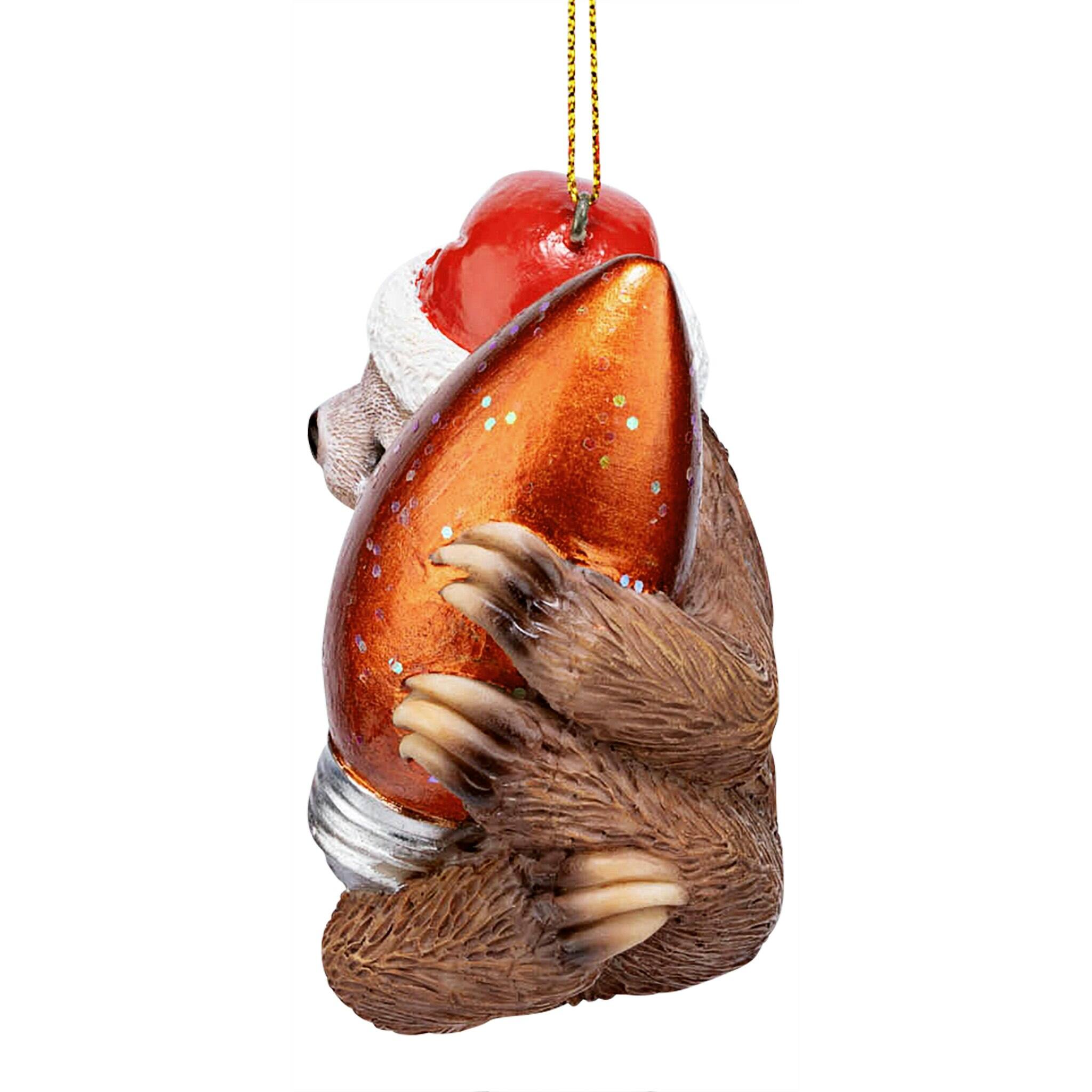 Design Toscano Santa's Sloth Ornaments, 3ct.