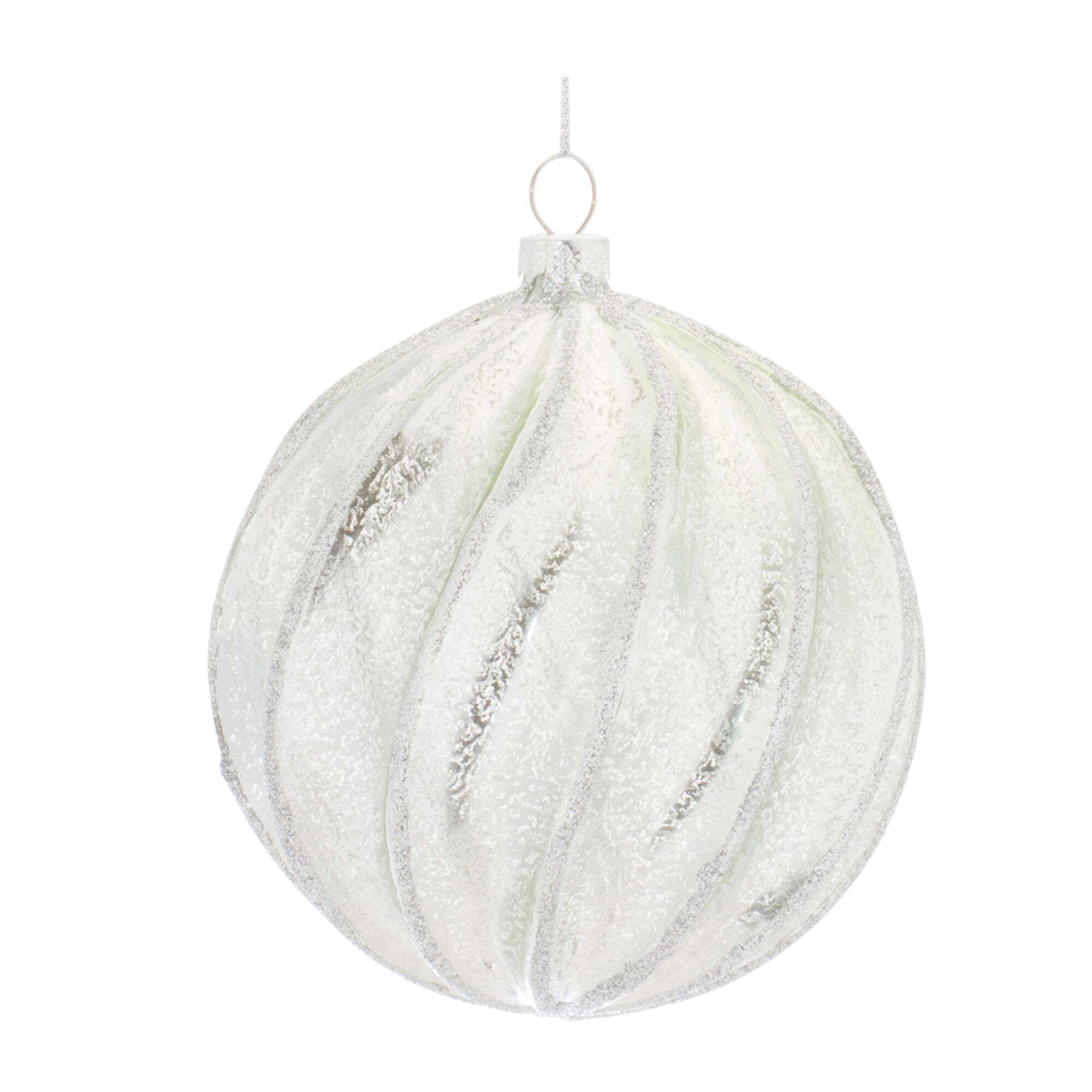 6ct. Ribbed Mercury Glass Ball Ornaments