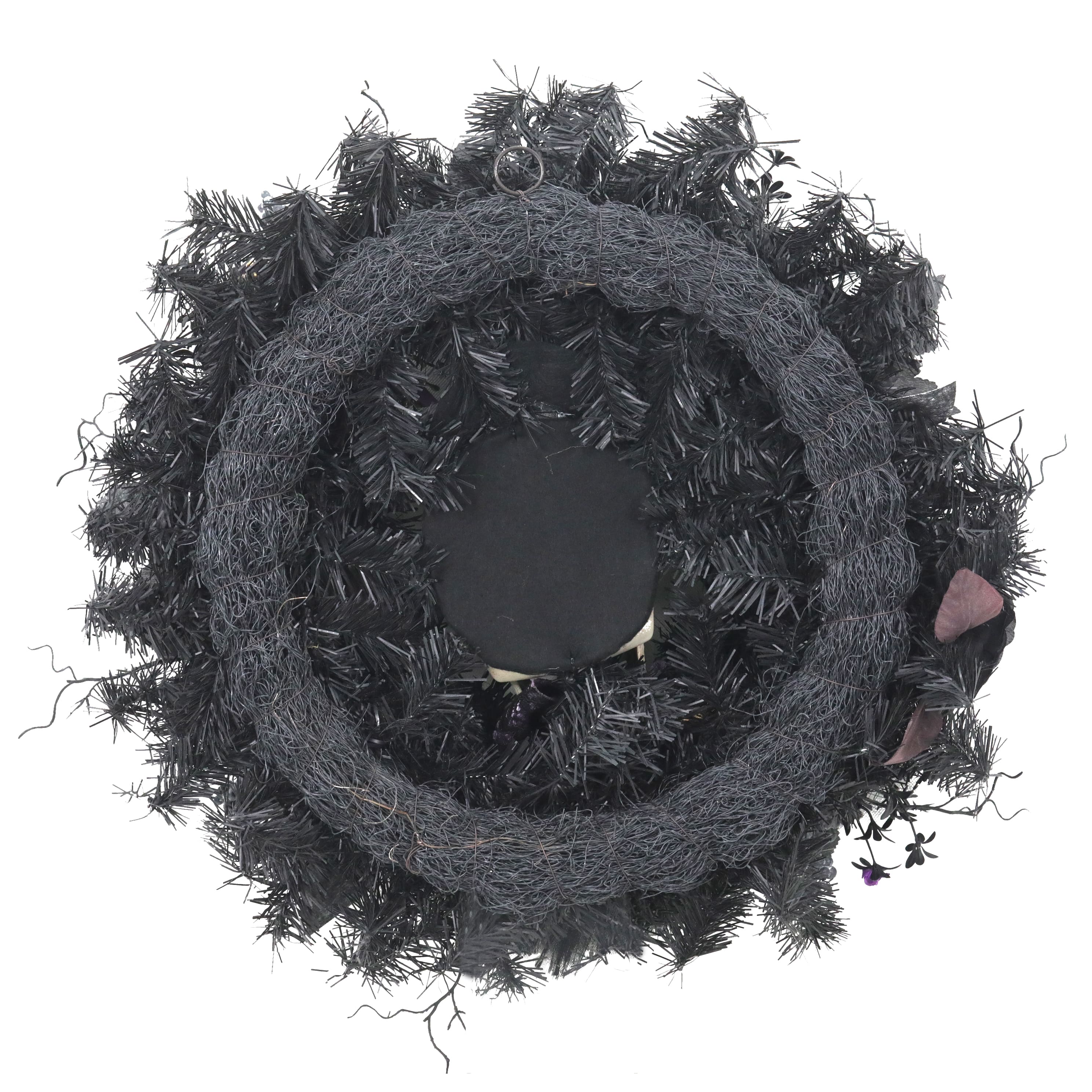 24&#x22; Skull with Purple &#x26; Black Roses Wreath by Ashland&#xAE;