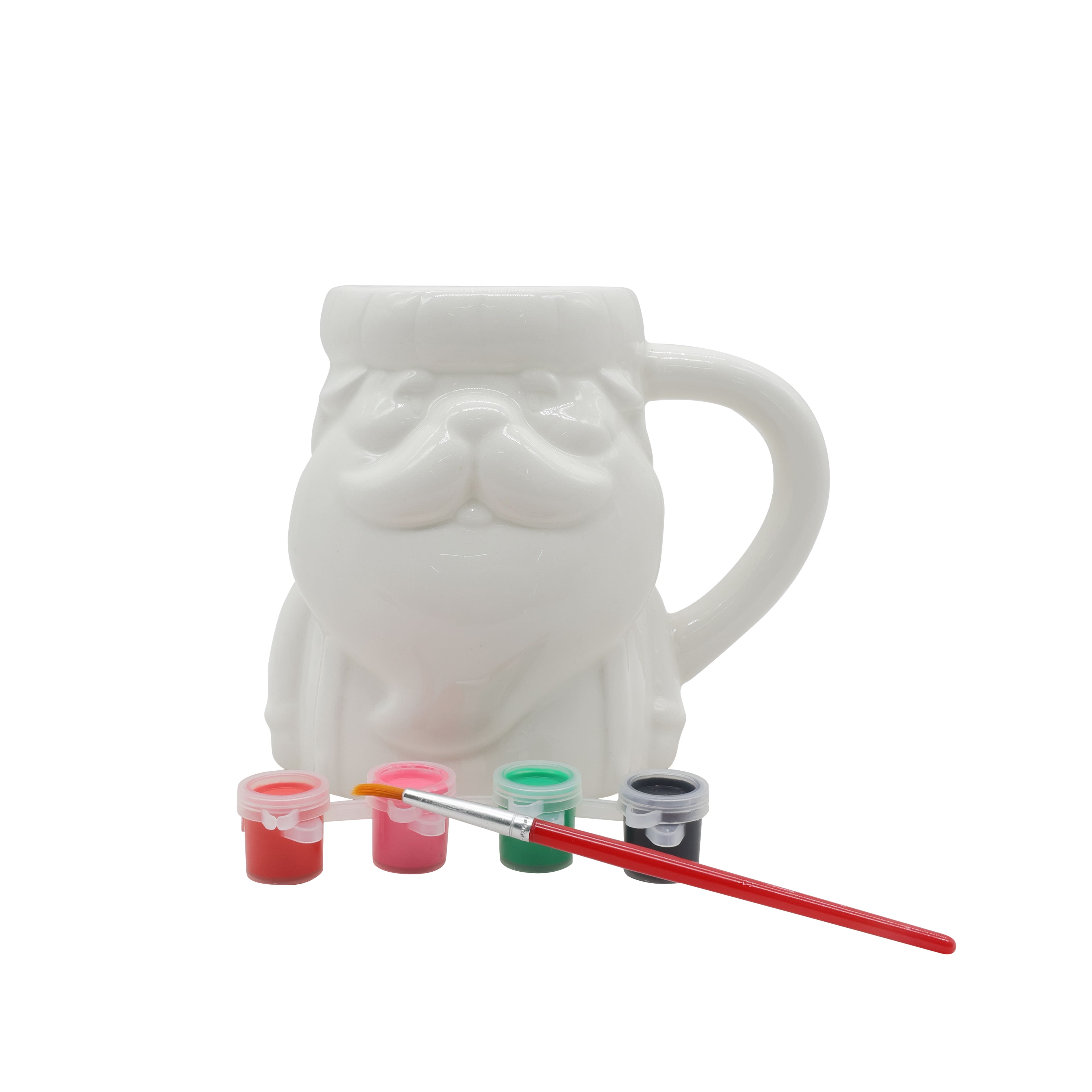 5.5&#x22; Santa Color Your Own Ceramic Mug Kit by Creatology&#x2122;