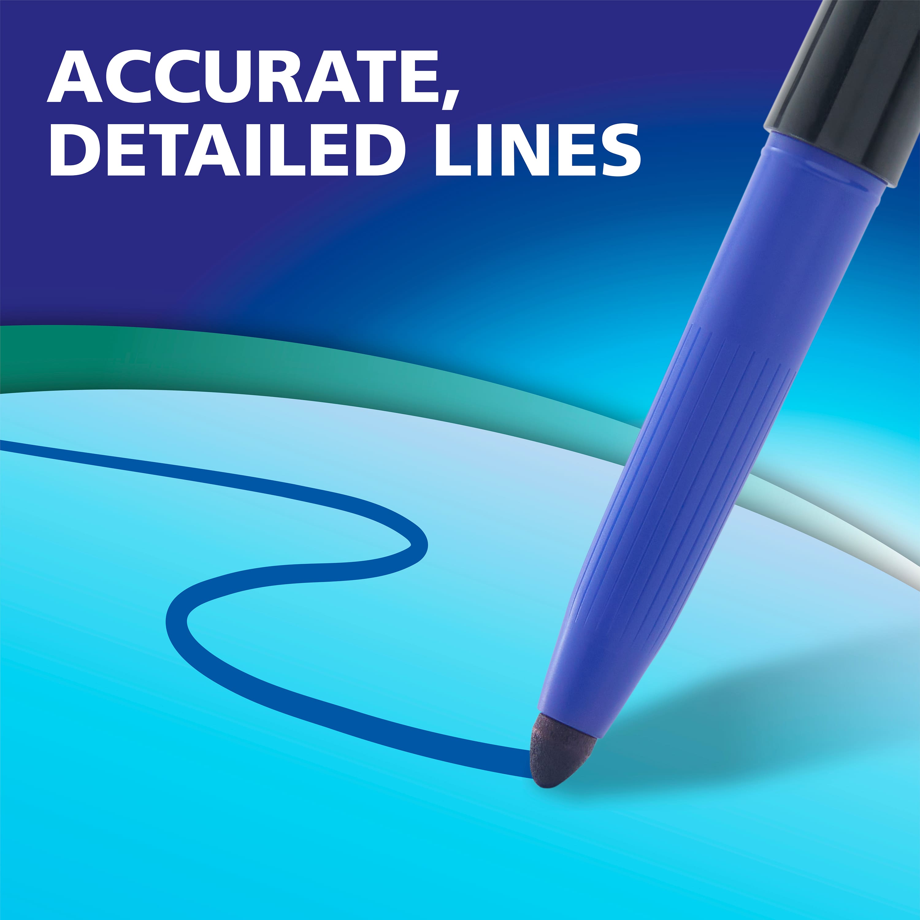 EXPO® 12 Colour Fine Tip Wet Erase Markers