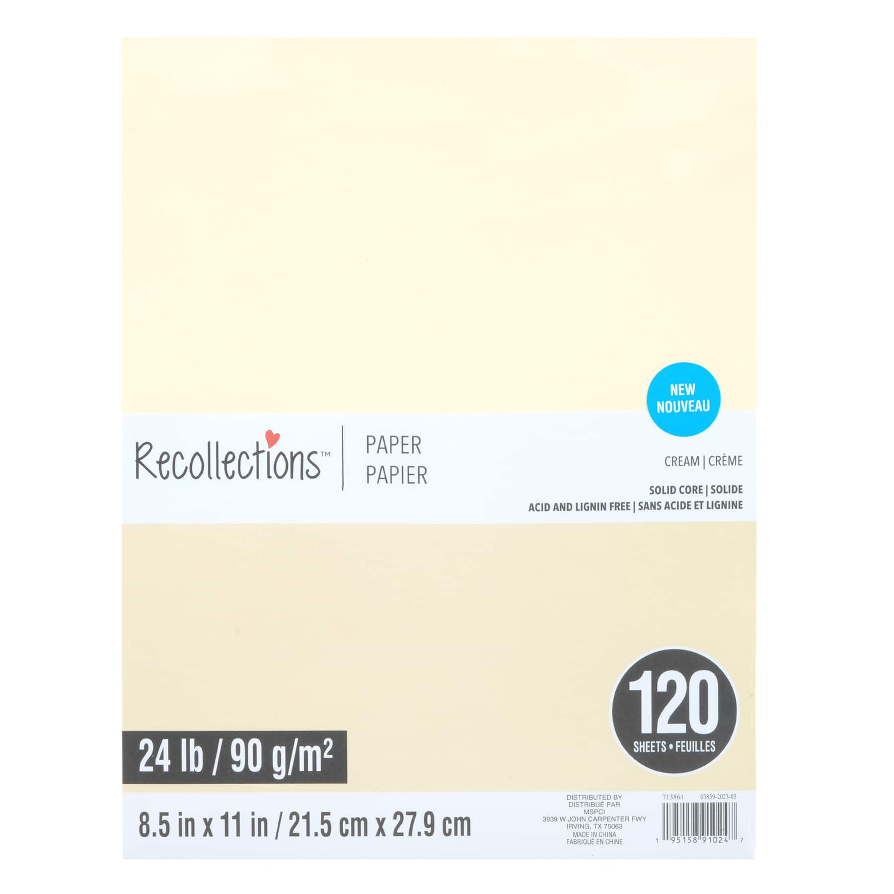 8.5&#x22; x 11&#x22; Paper Pack by Recollections&#x2122;, 120 Sheets