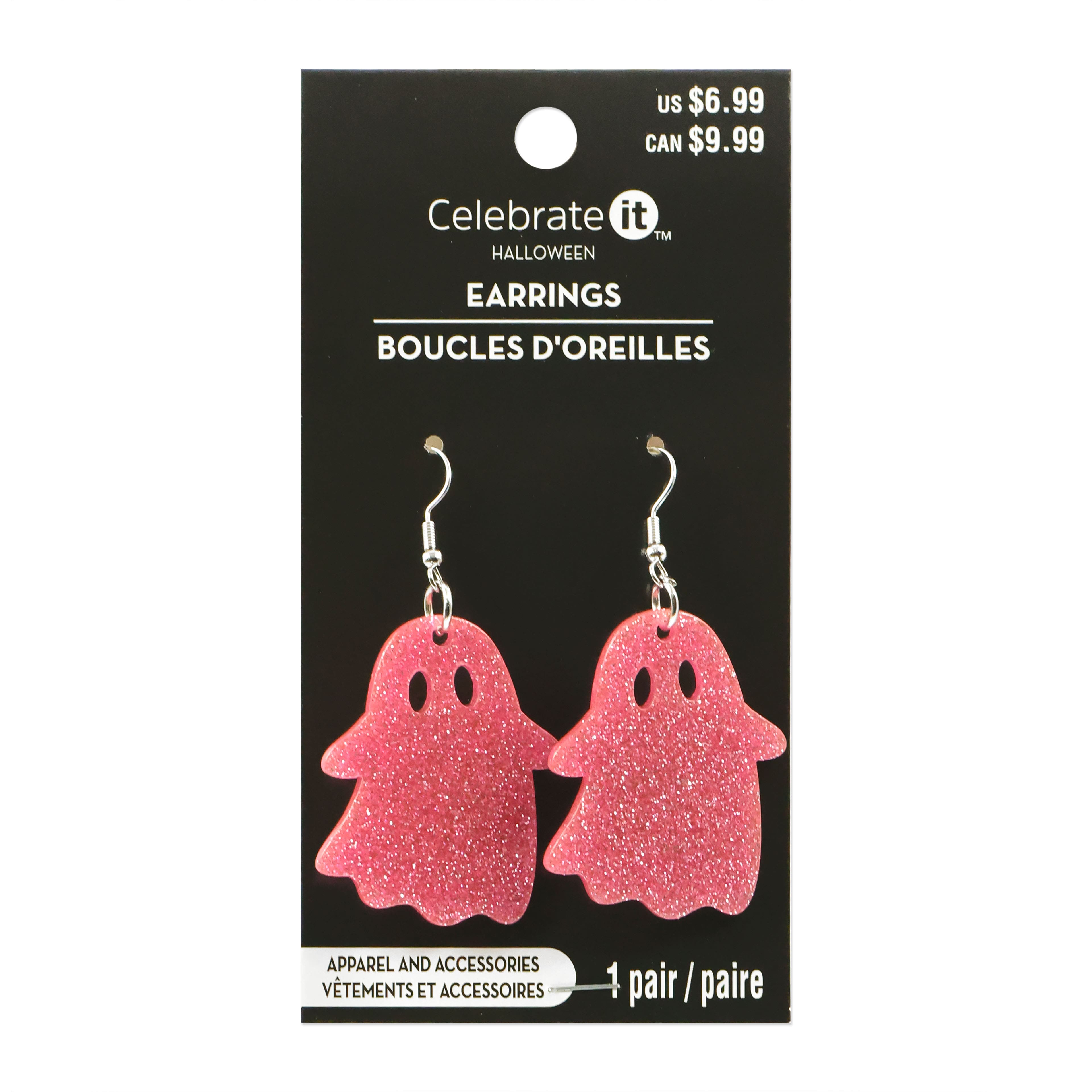 Pink Holographic Ghost Earrings by Celebrate It&#x2122;